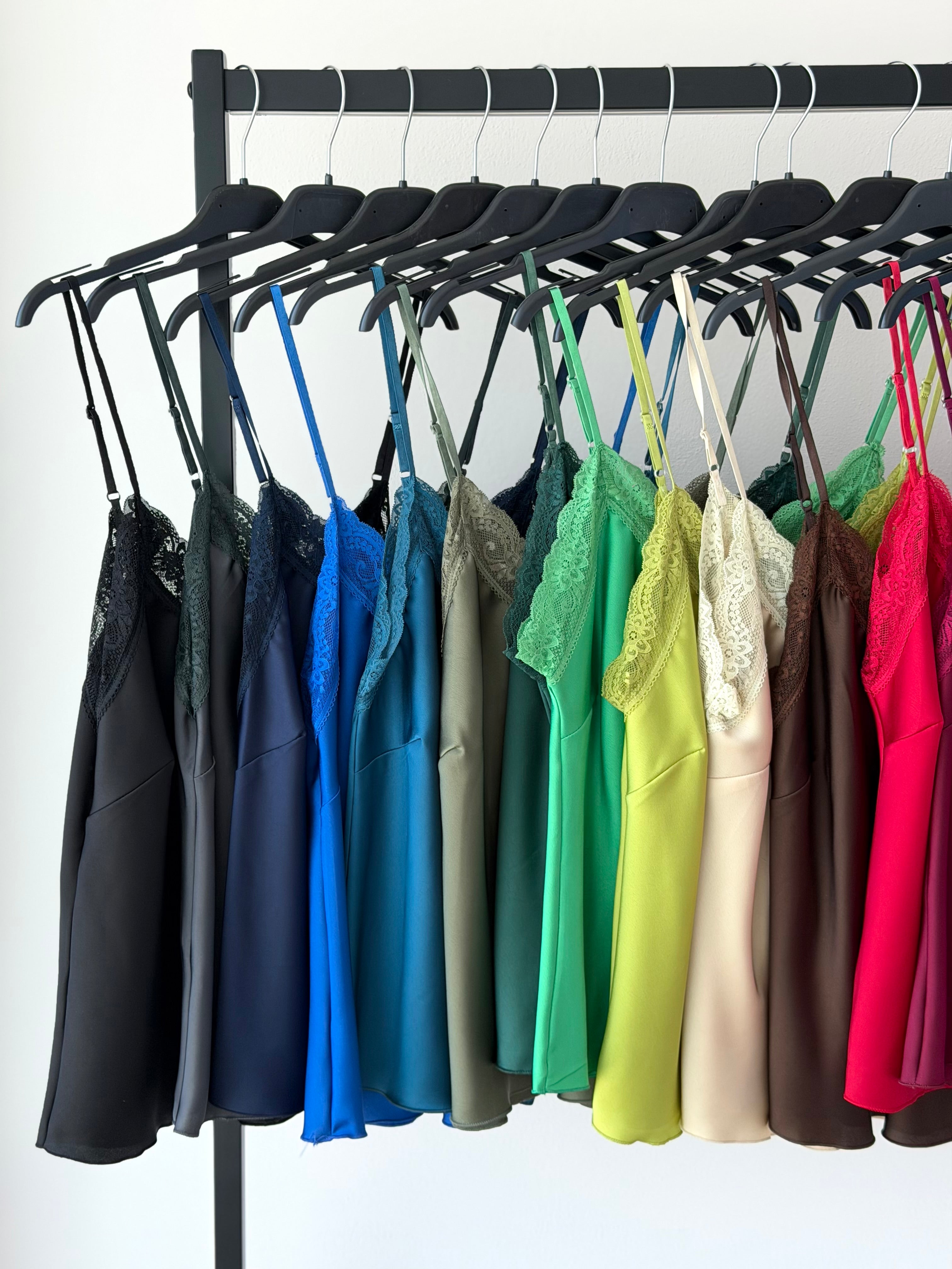 CANOTTIERA IN RASO & PIZZO