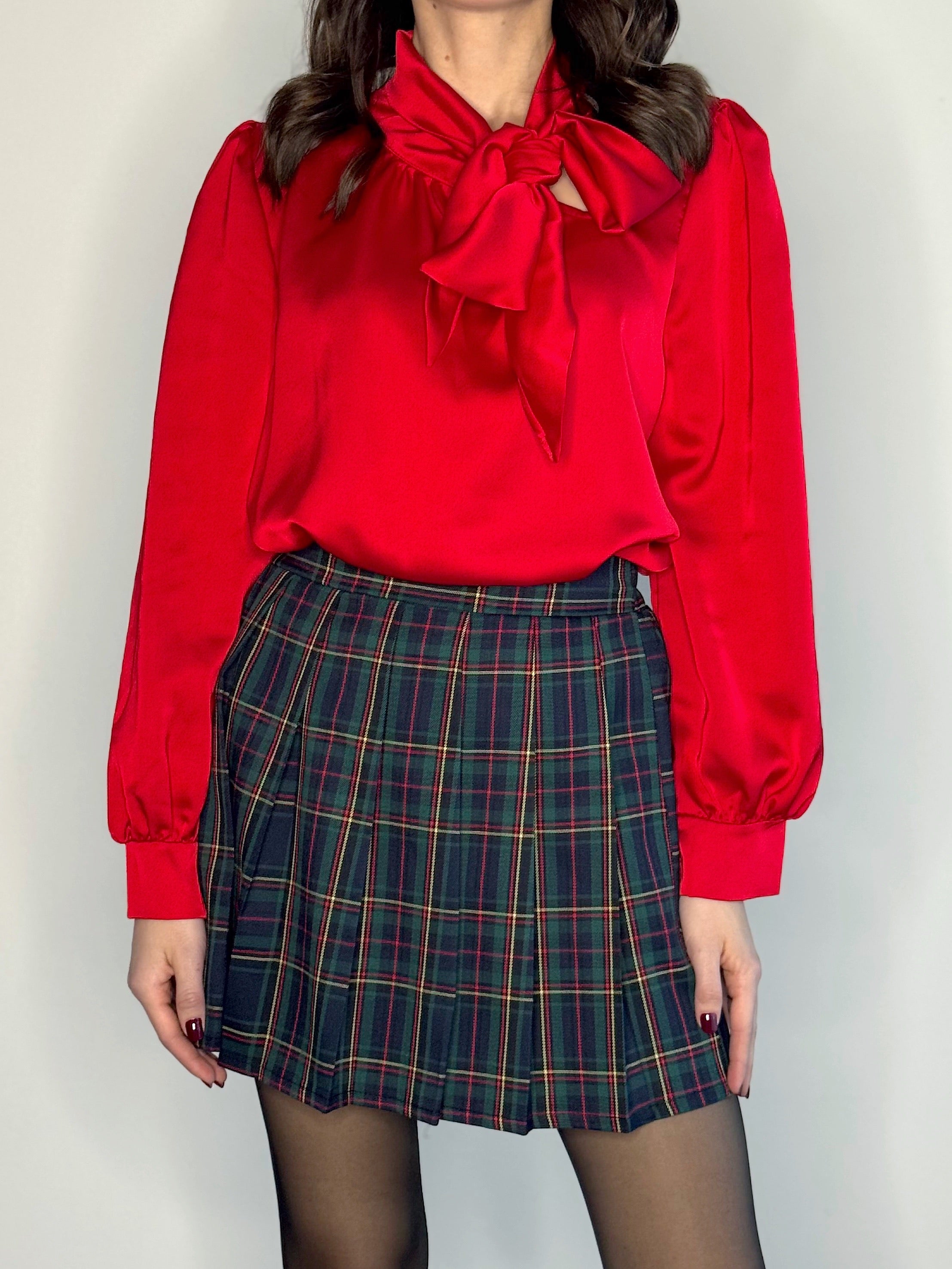 CAMICIA IN RASO CON FIOCCO