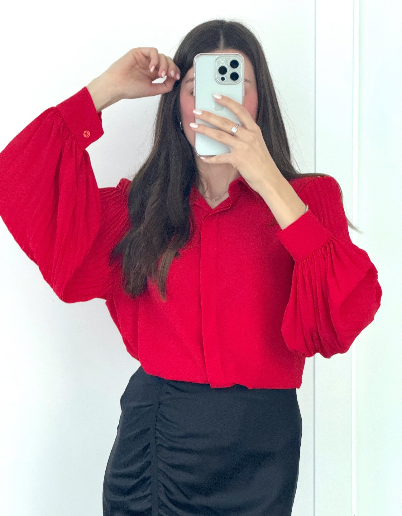 CAMICIA CON MANICHE PLISSÈ