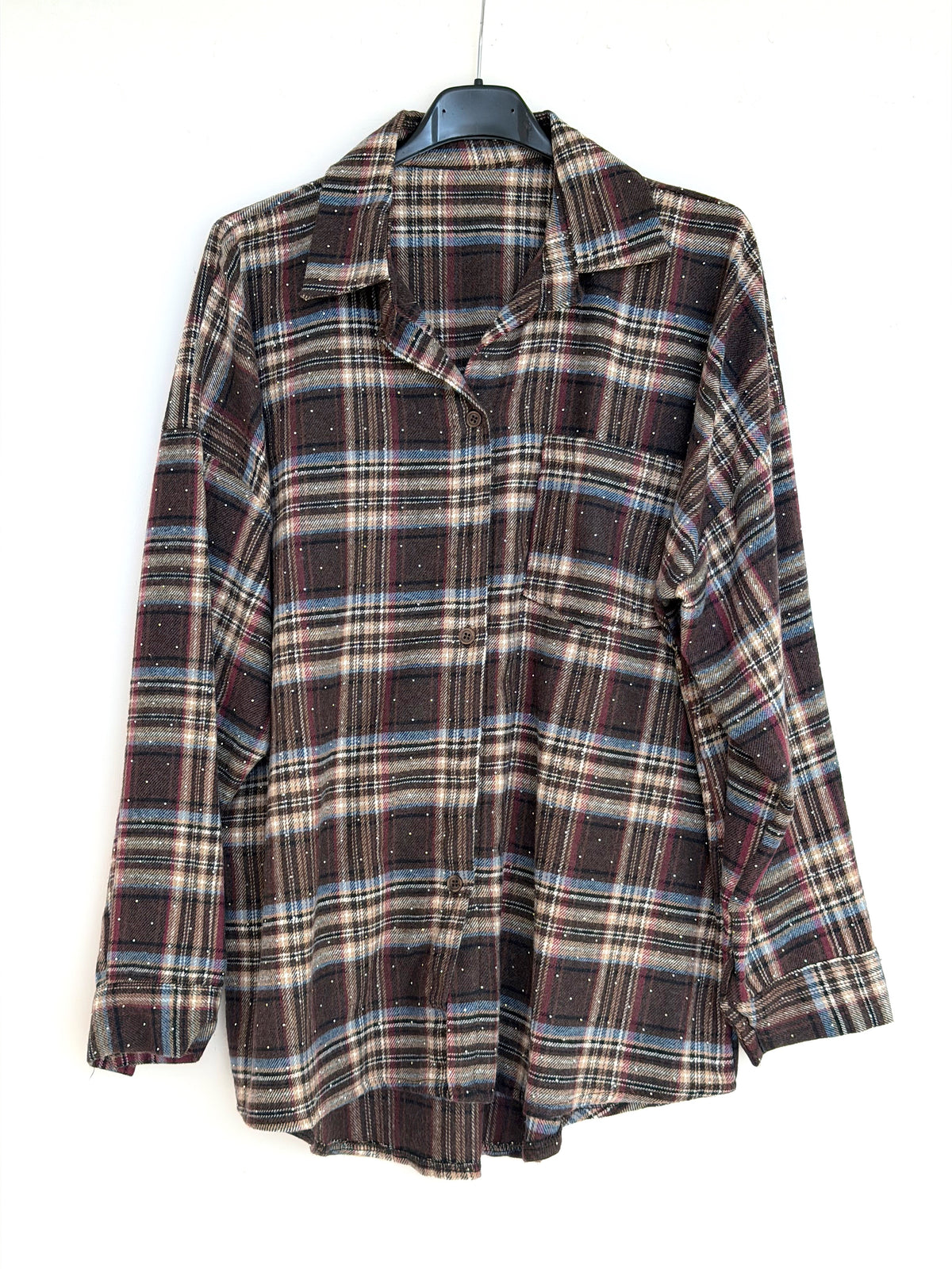 CAMICIA WOOD CON STRASS