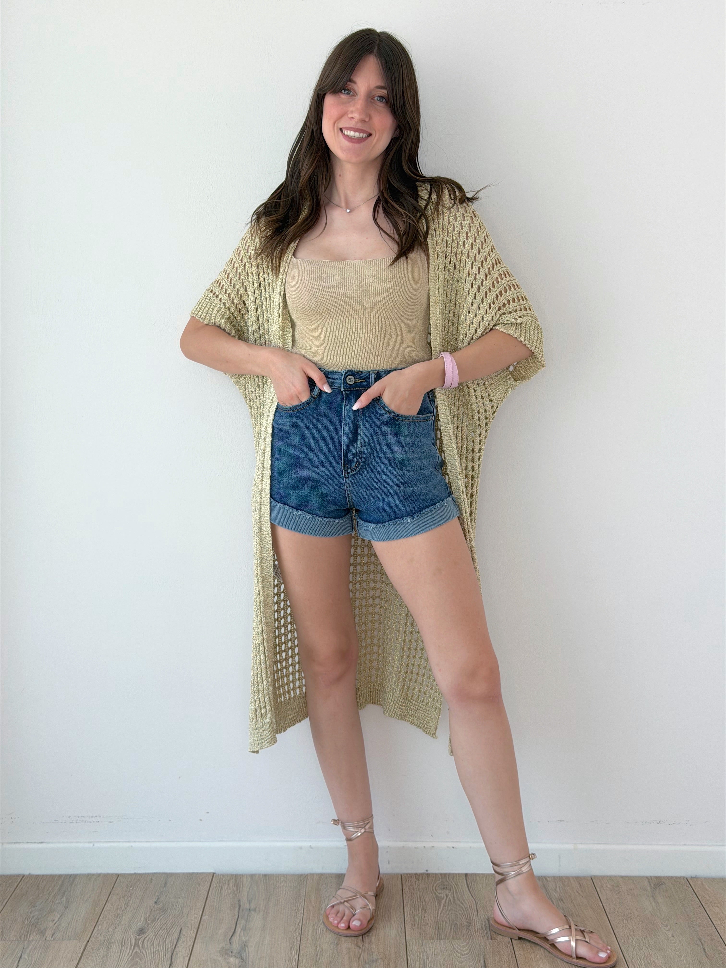 CARDIGAN RETE / COPRICOSTUME IN LUREX