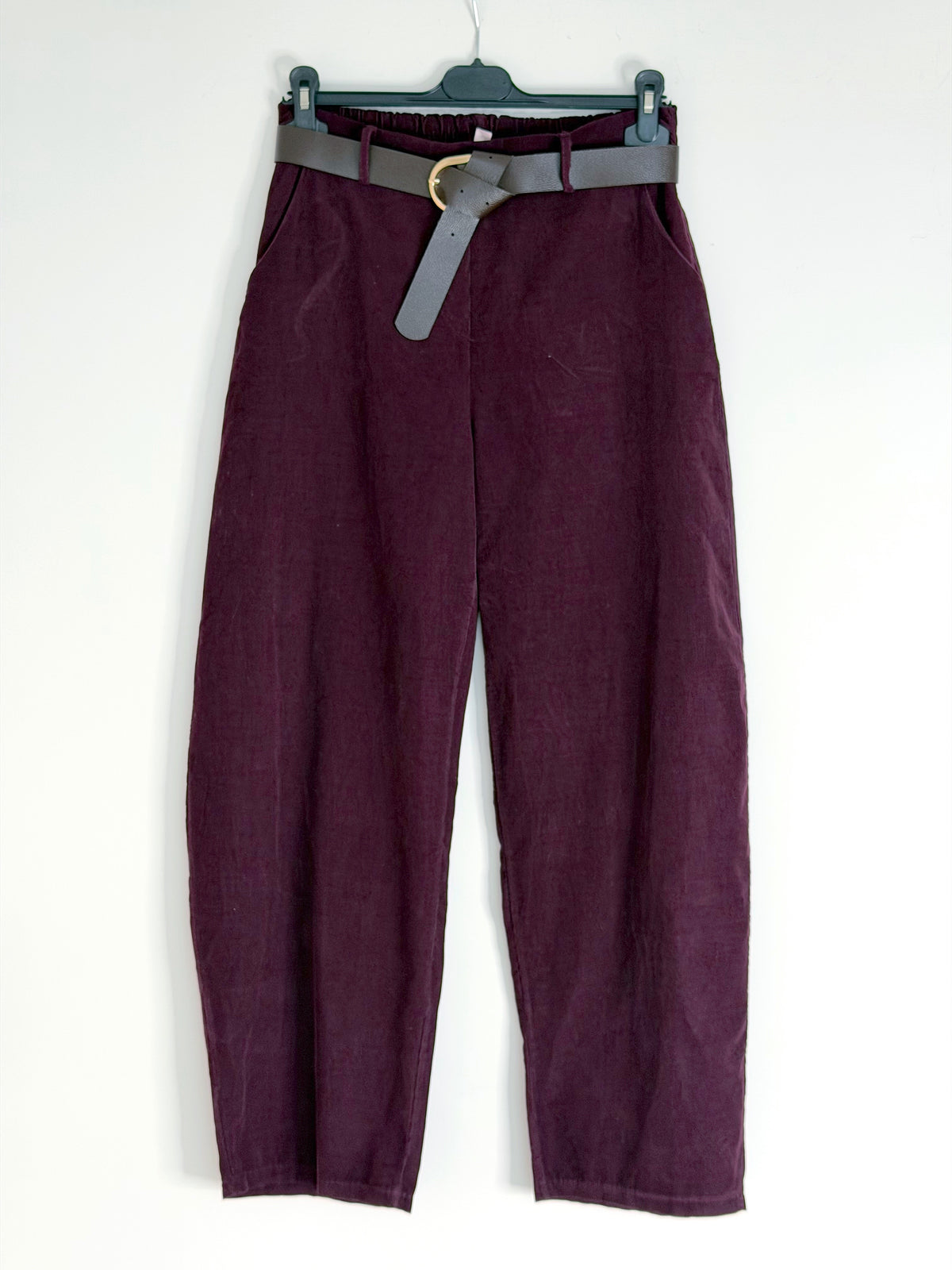Pantalone balloon velluto millerighe