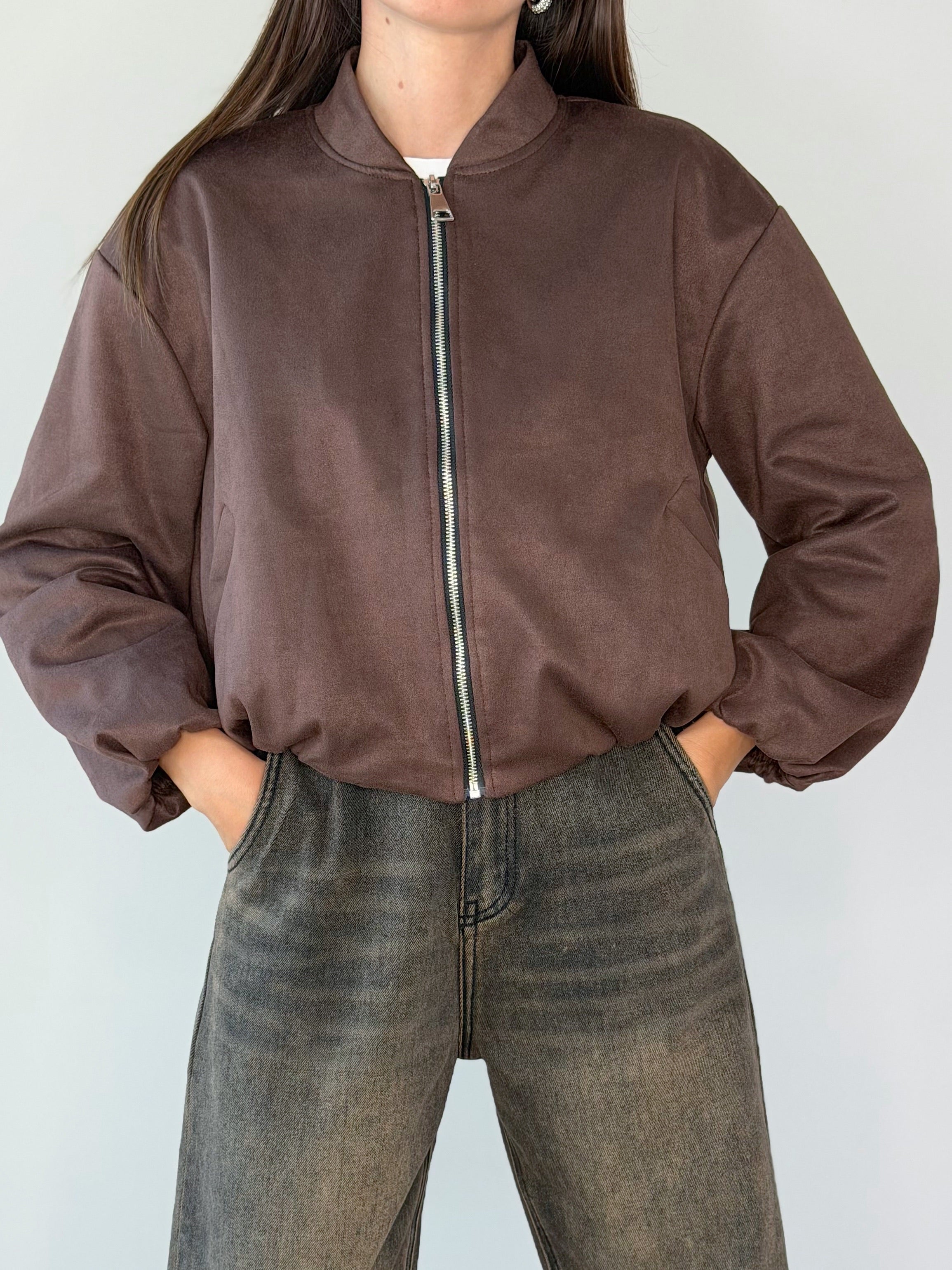 BOMBER ECO CAMOSCIO
