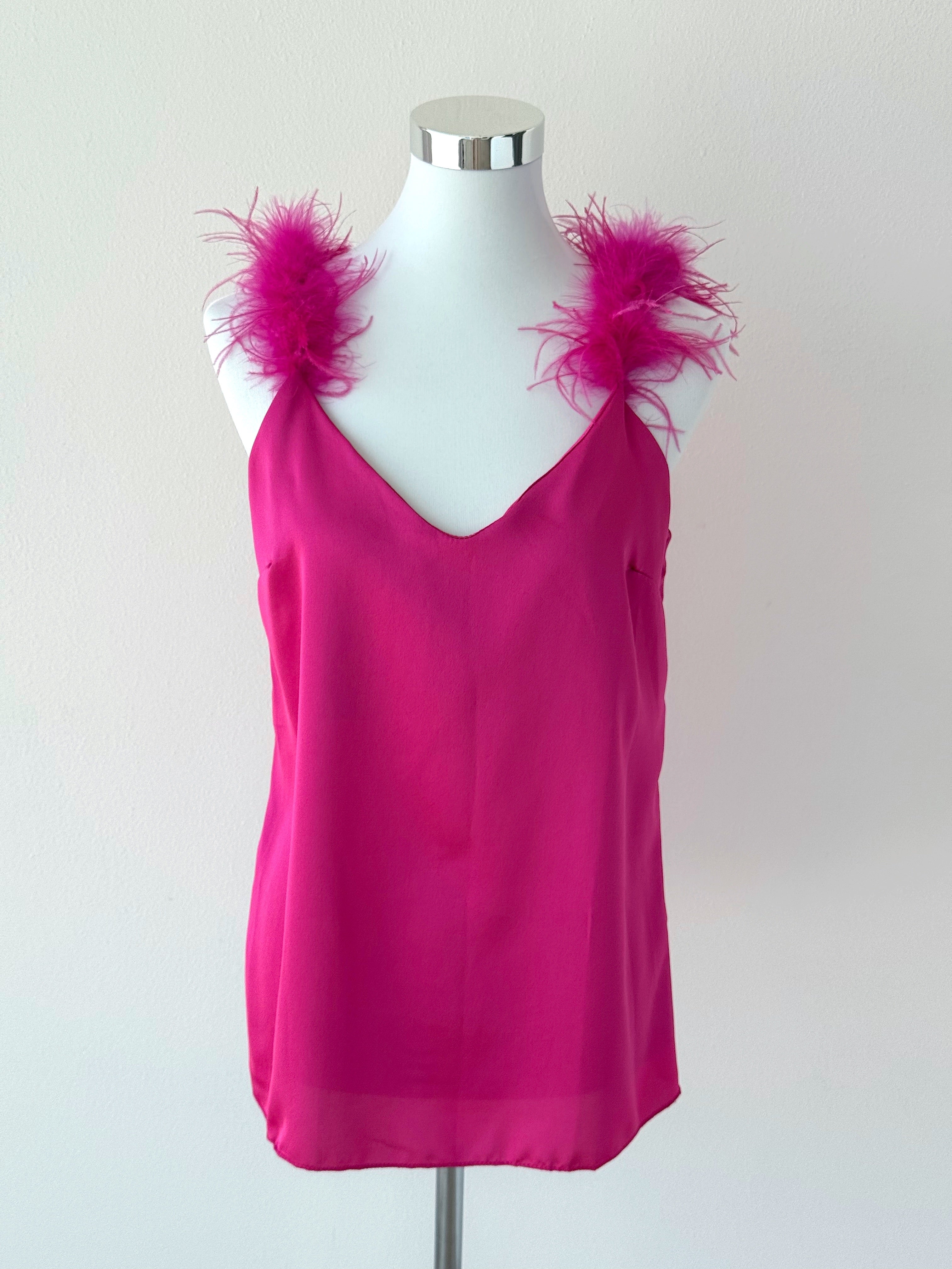 CANOTTIERA FUCSIA PIUME