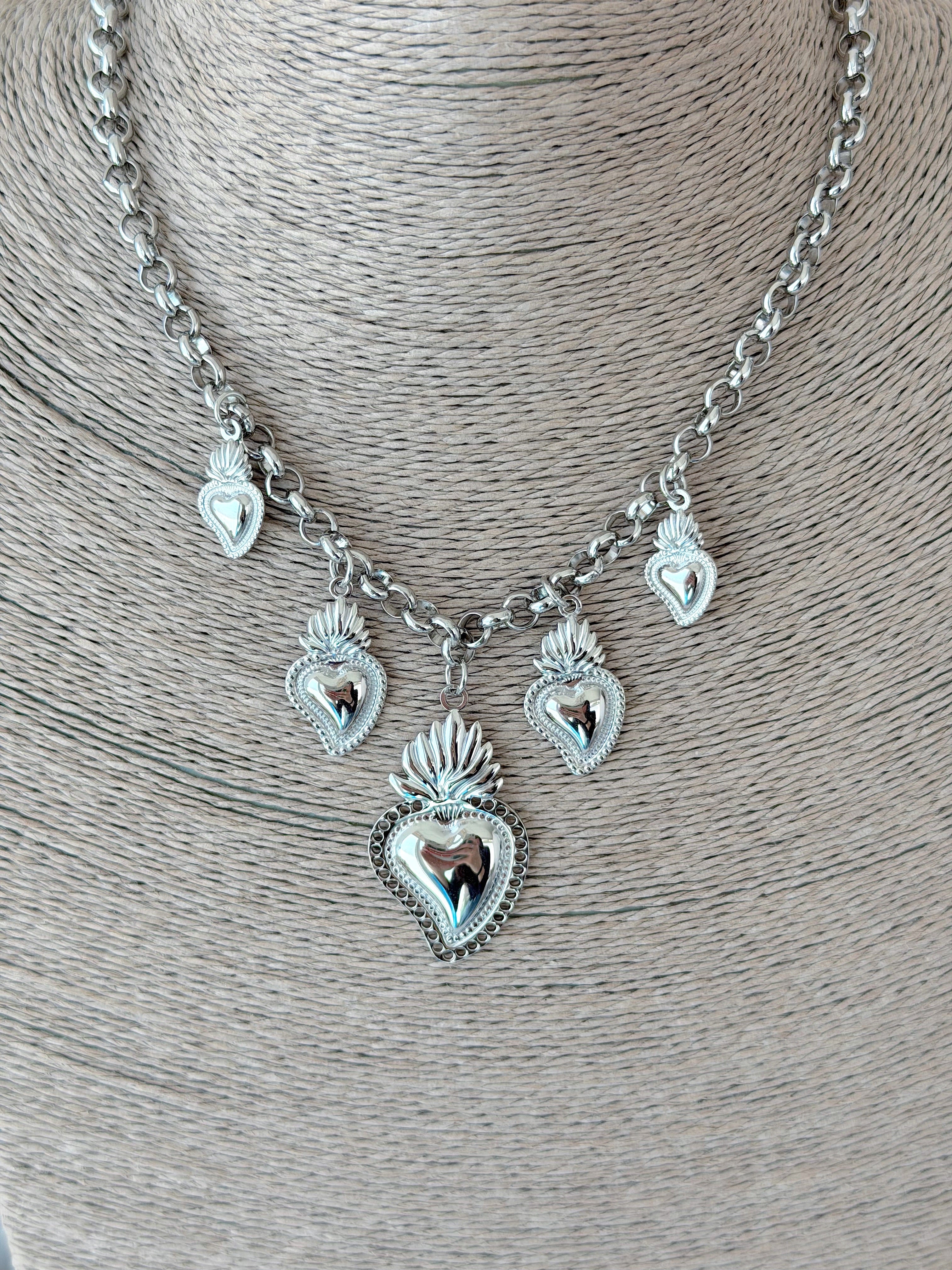 COLLANA SACRED HEARTS ( ACCIAIO INOSSIDABILE )