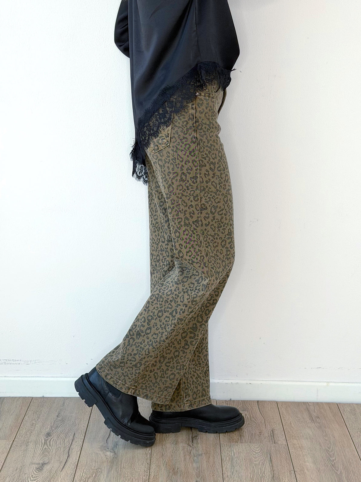 DENIM STRAIGHT ANIMALIER