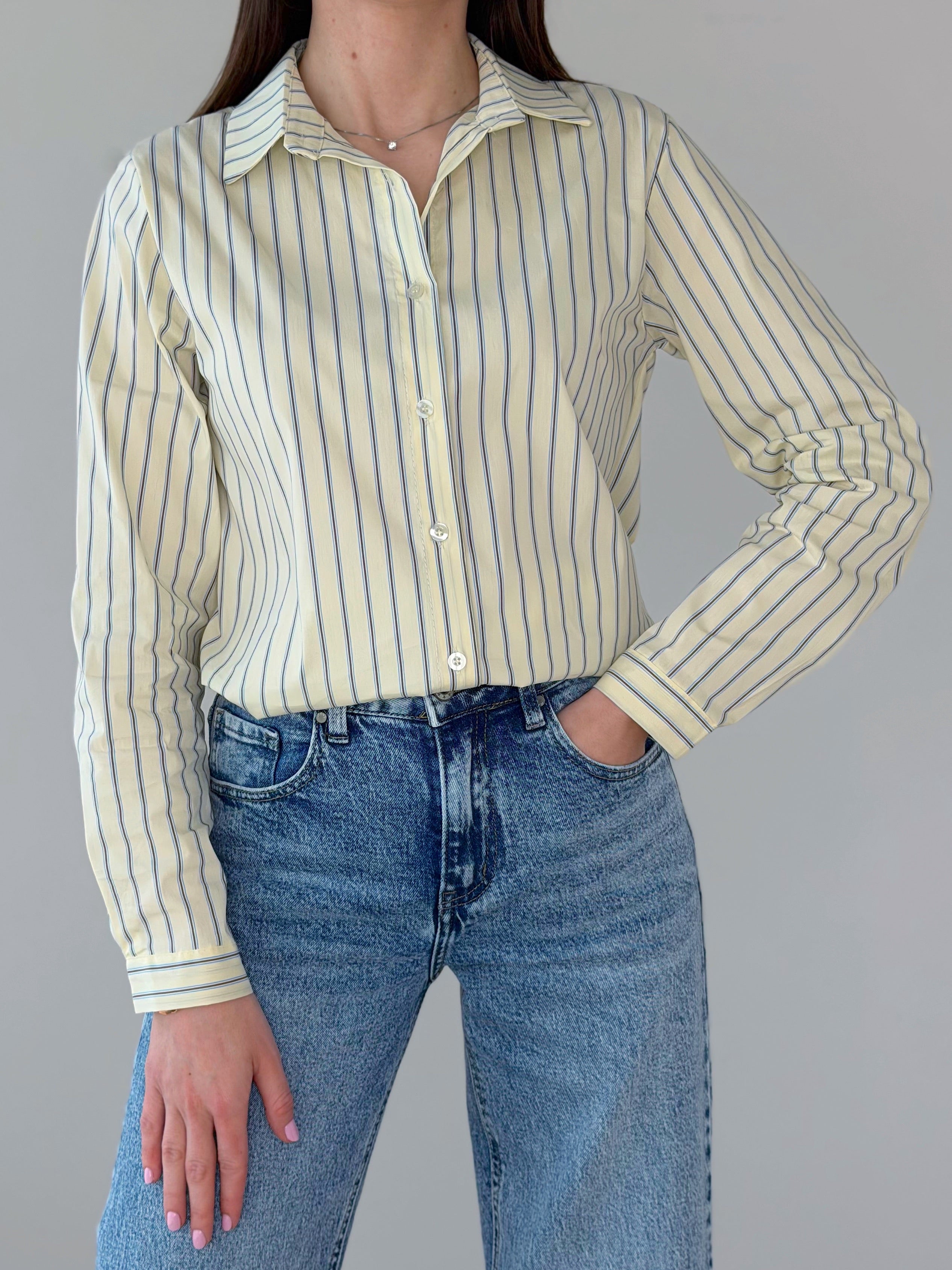 CAMICIA GESSATA BUTTER YELLOW