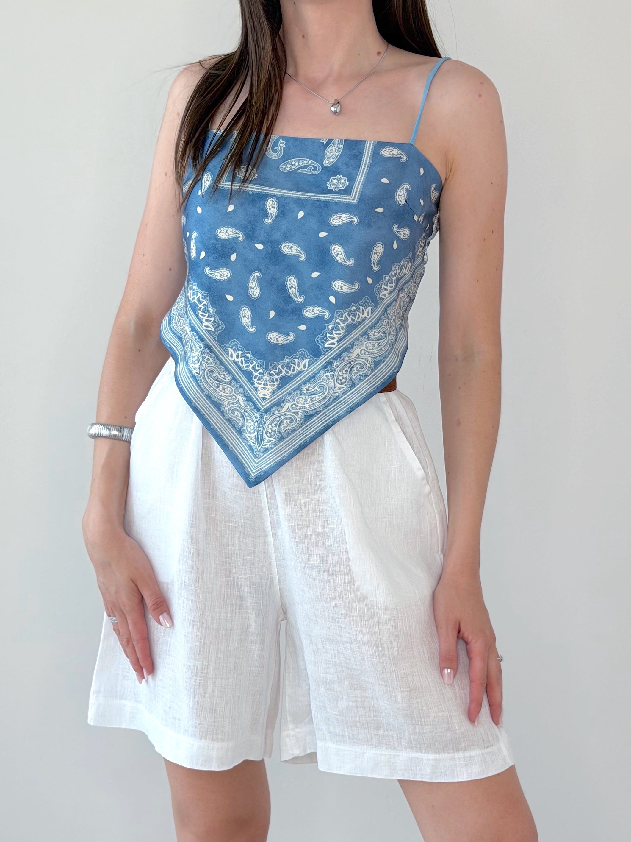 TOP BANDANA IN RASO