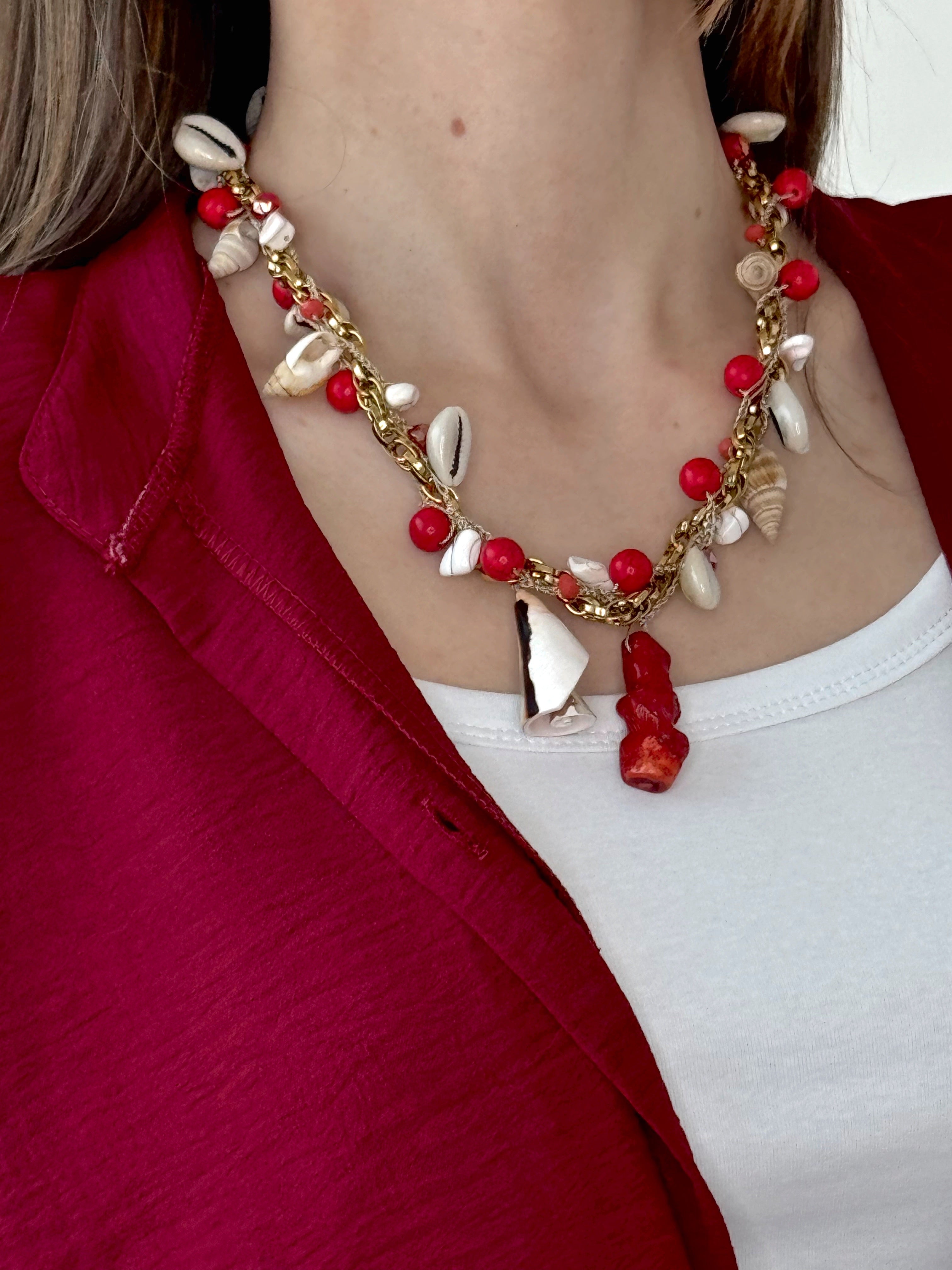 COLLANA CONCHIGLIE & CORALLI