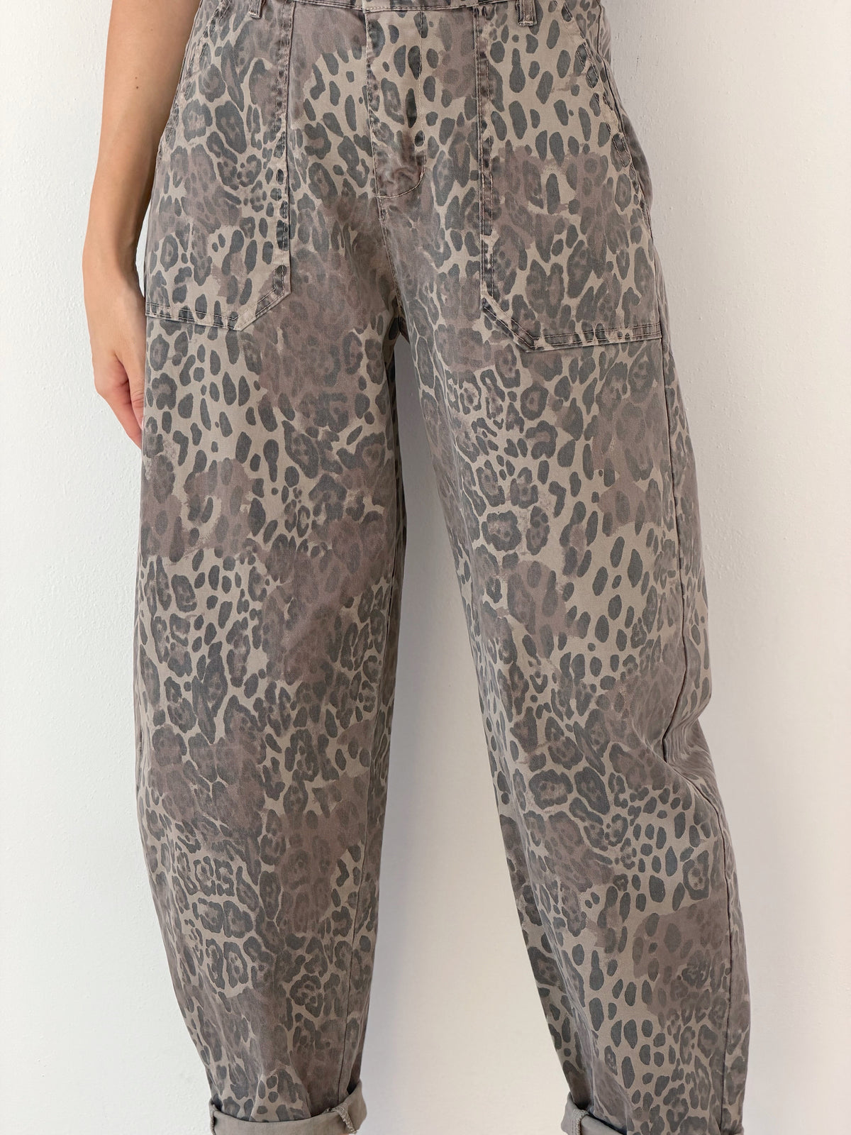 PANTALONE ANIMALIER BALLOON SABBIATO