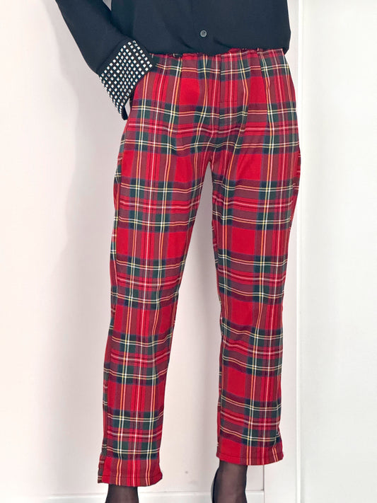 Pantalone Tartan Rosso