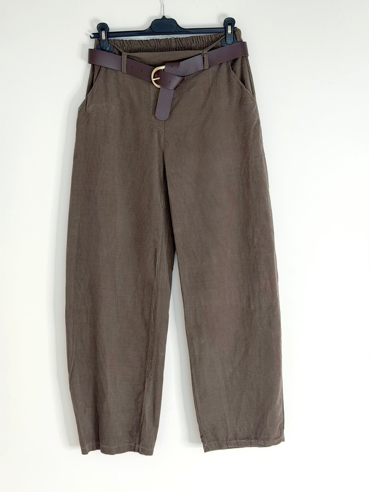 Pantalone balloon velluto millerighe