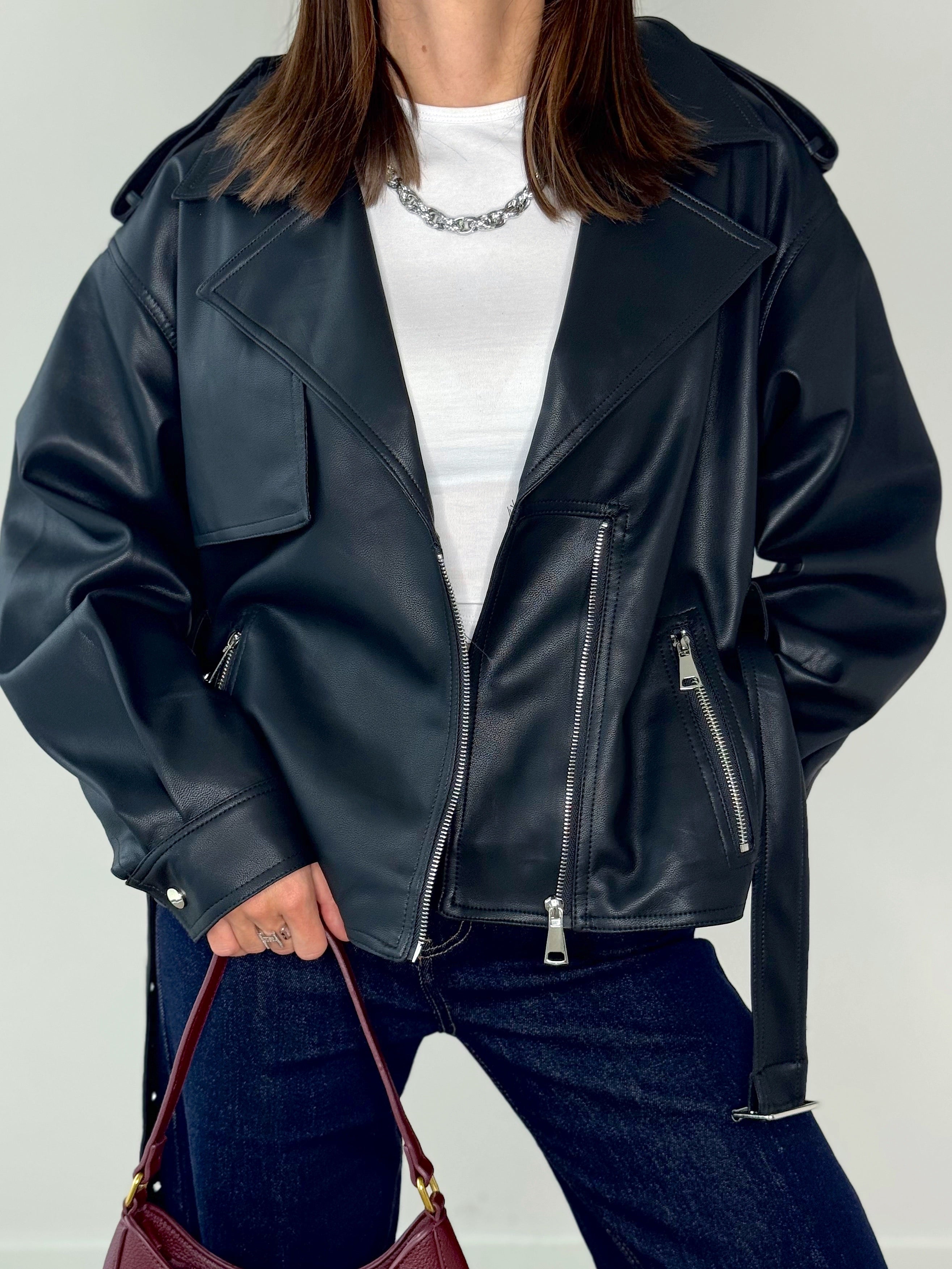 GIUBBOTTO ECOPELLE OVERSIZE