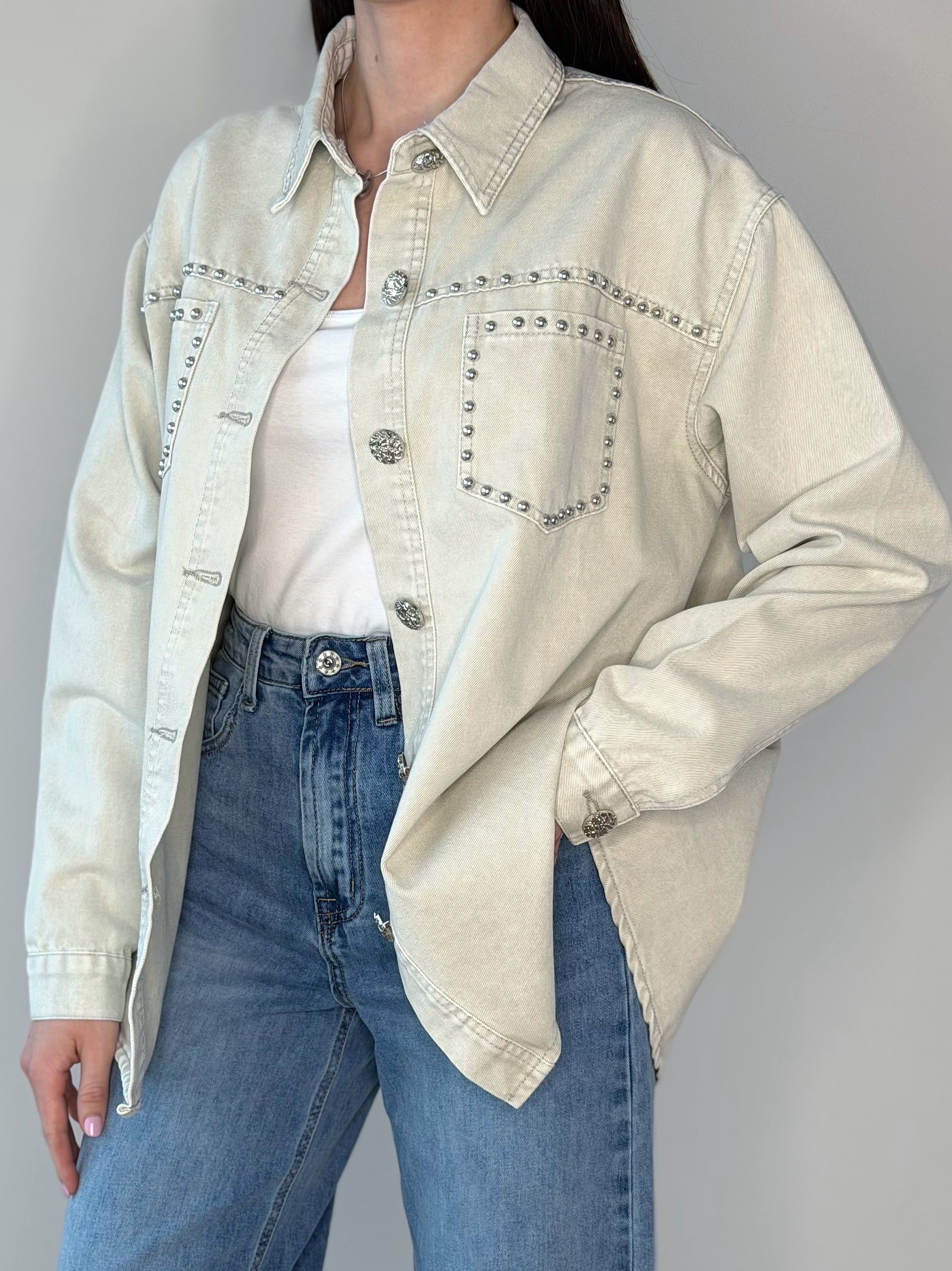 GIACCONE DENIM ROCKSTUD