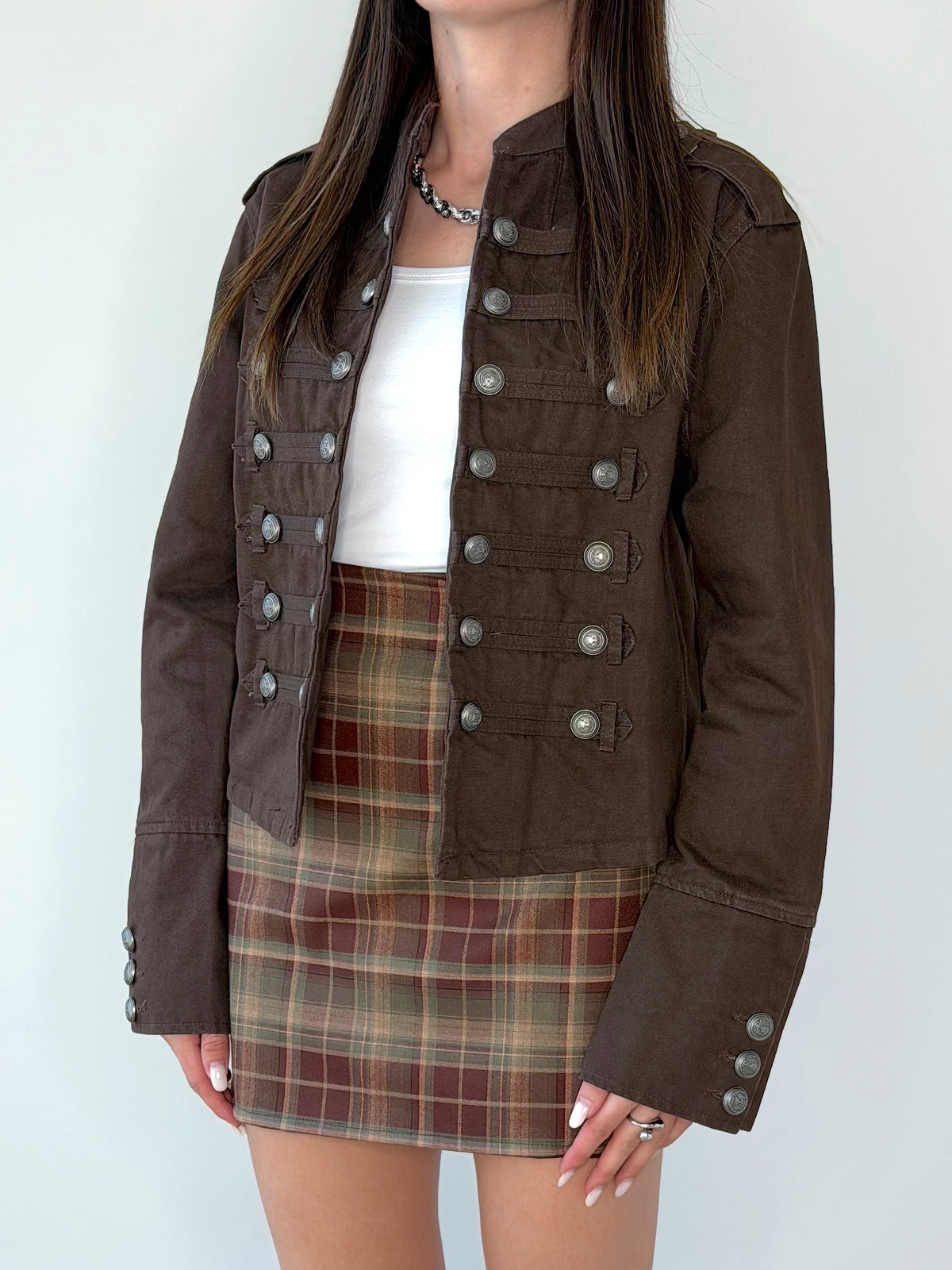 GIACCA NAPOLEON IN DENIM MARRONE