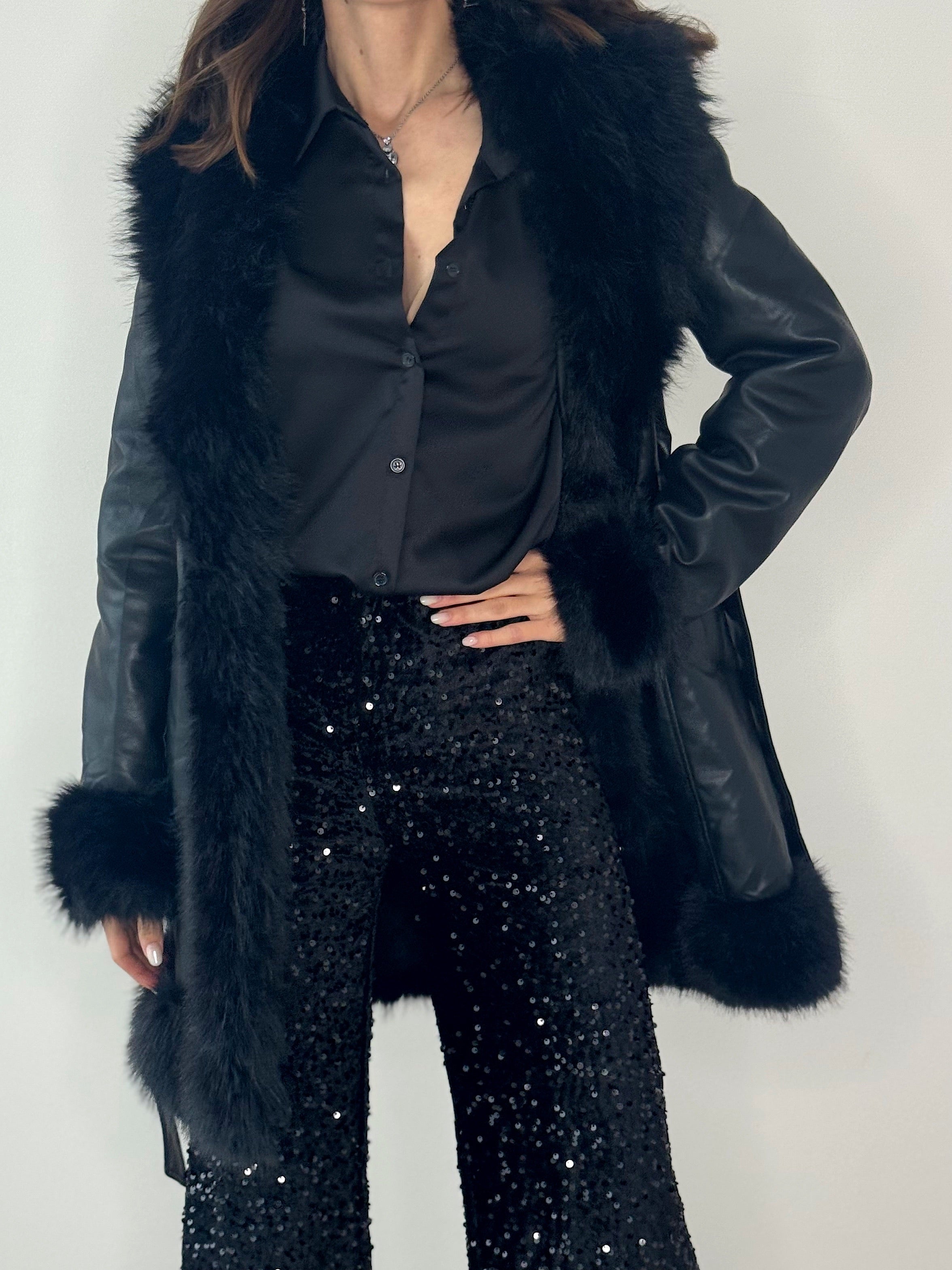 CAPPOTTINO GRETA ECOPELLE & ECOPELLICCIA