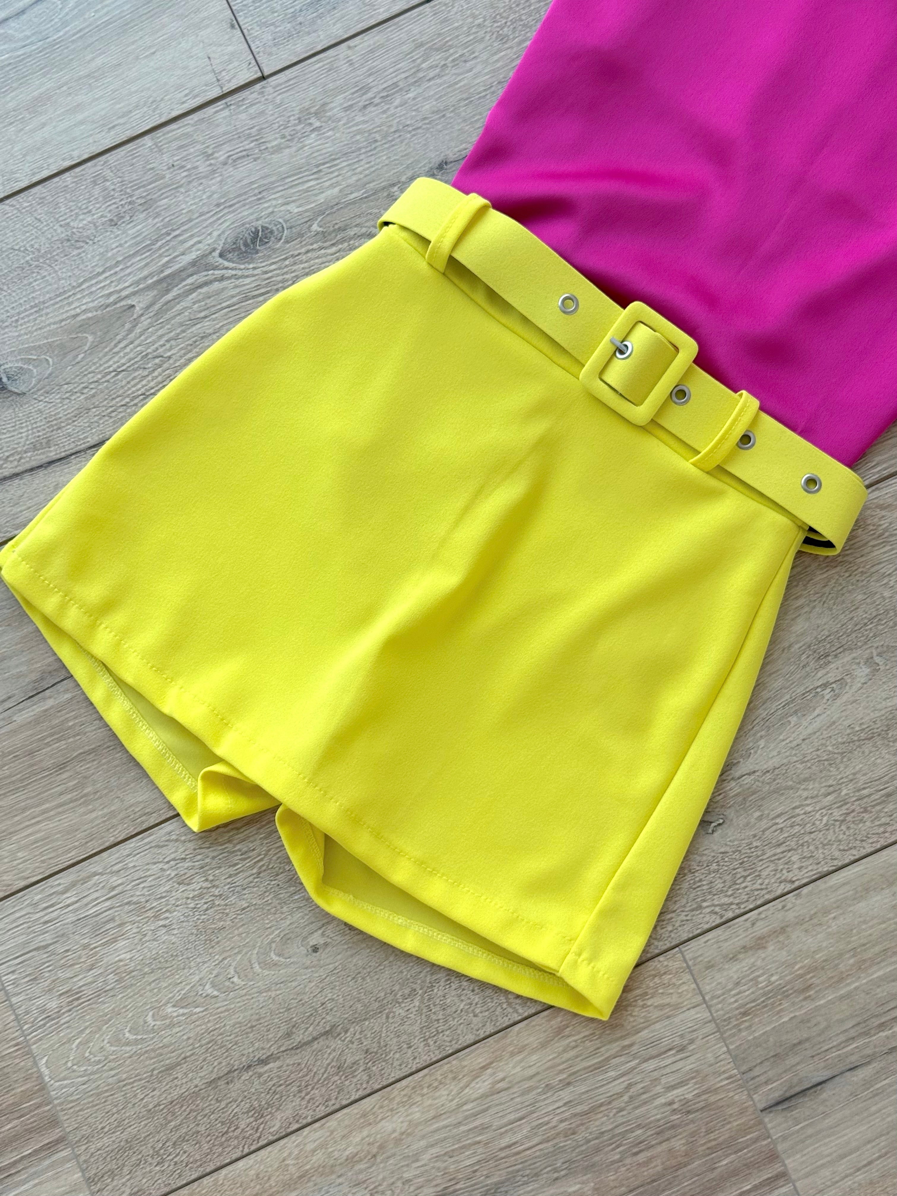 GONNA PANTALONCINO GIALLA