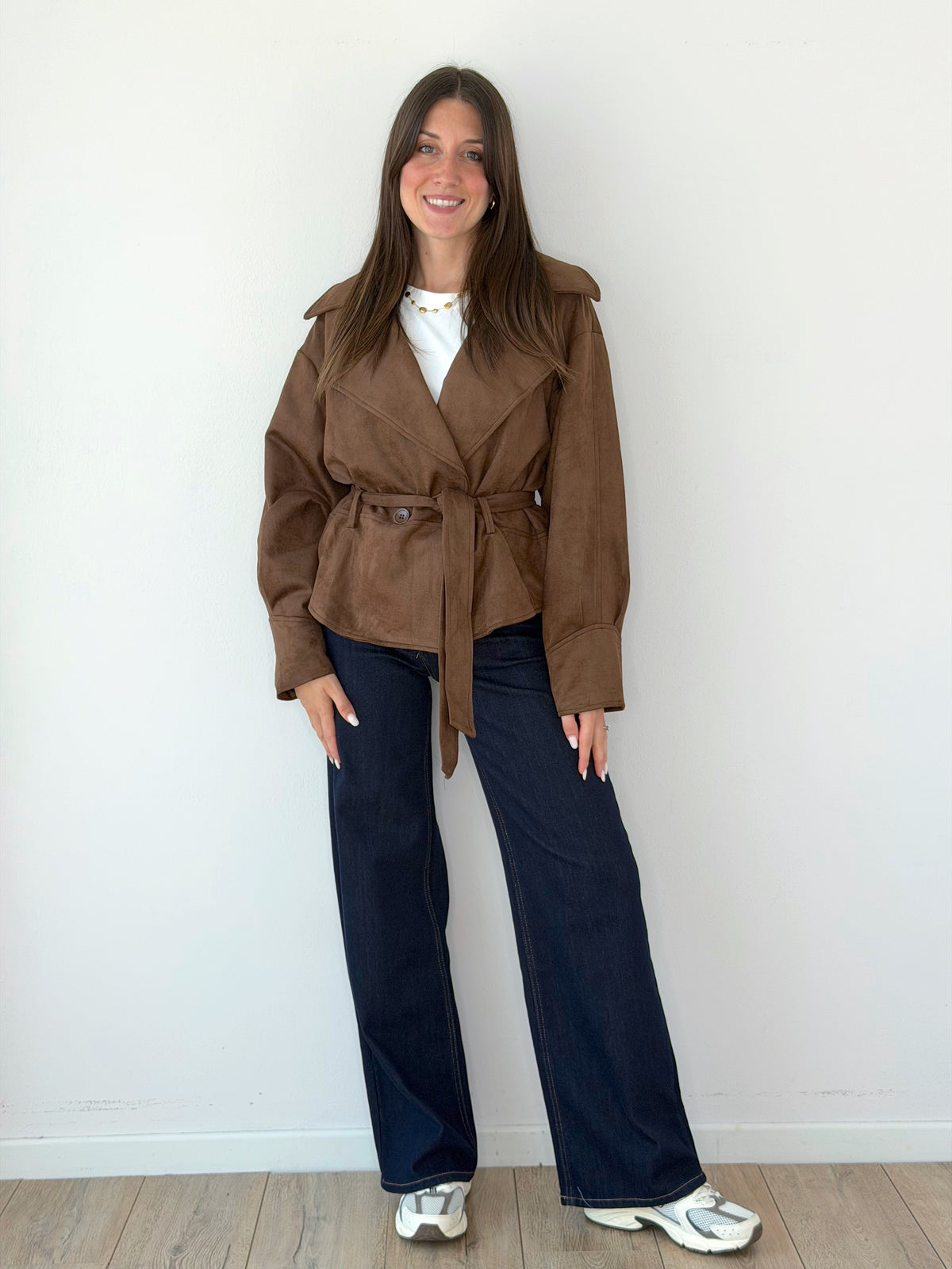 TRENCH OVER IN ECO CAMOSCIO