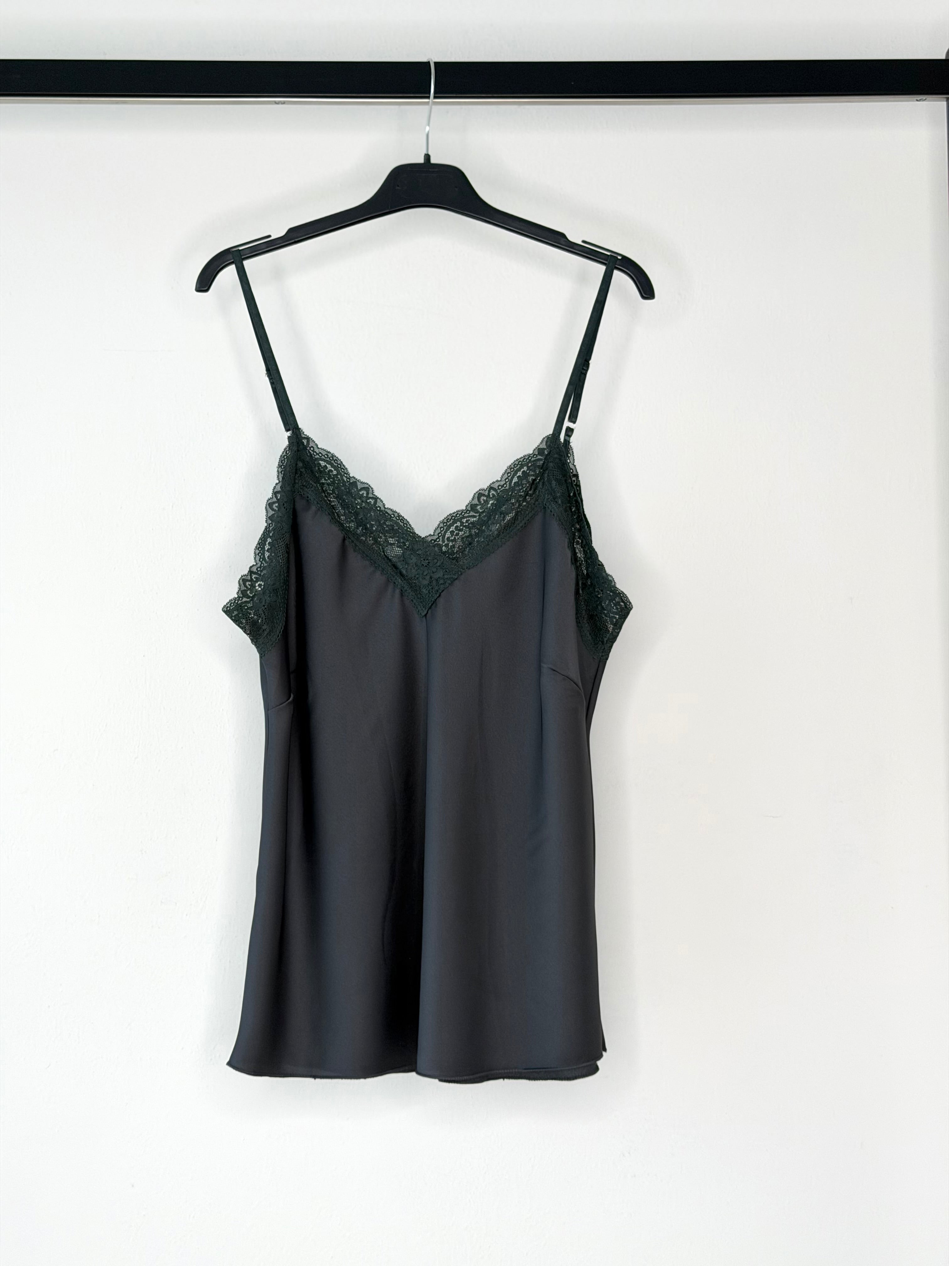 CANOTTIERA IN RASO & PIZZO