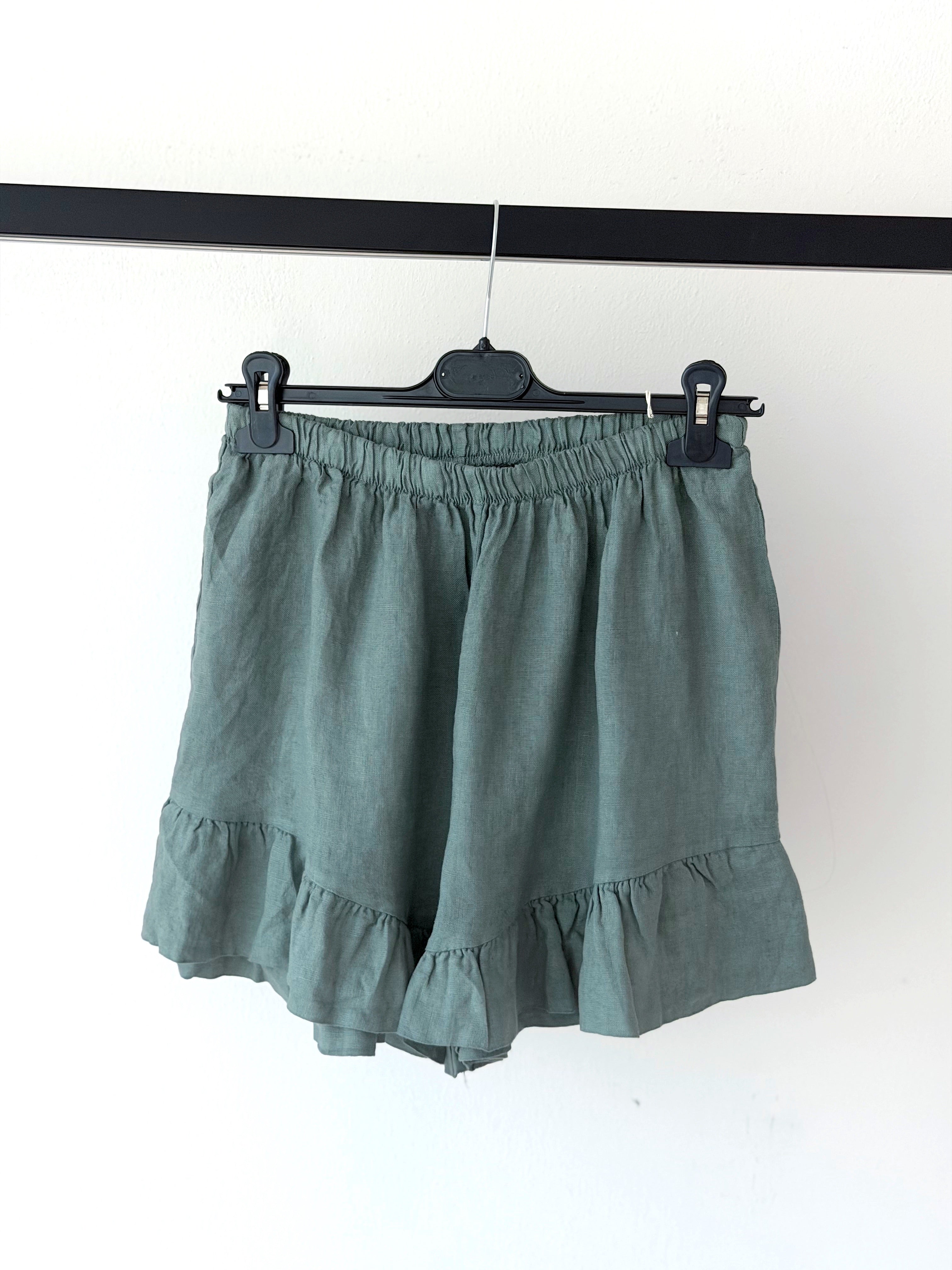 SHORTS VOLLANT 100% LINO