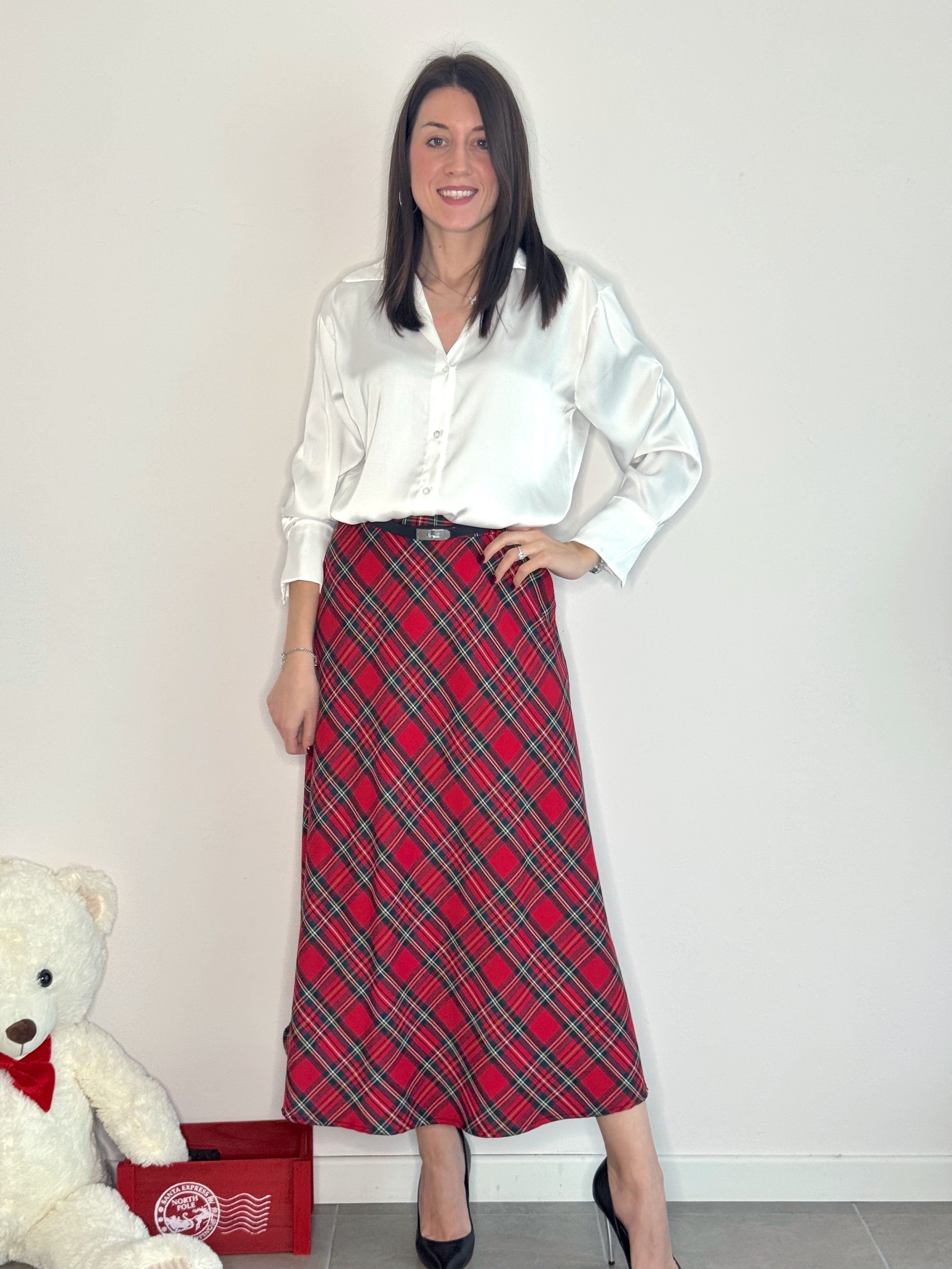 CAMICIA BASICA BIANCA IN RASO