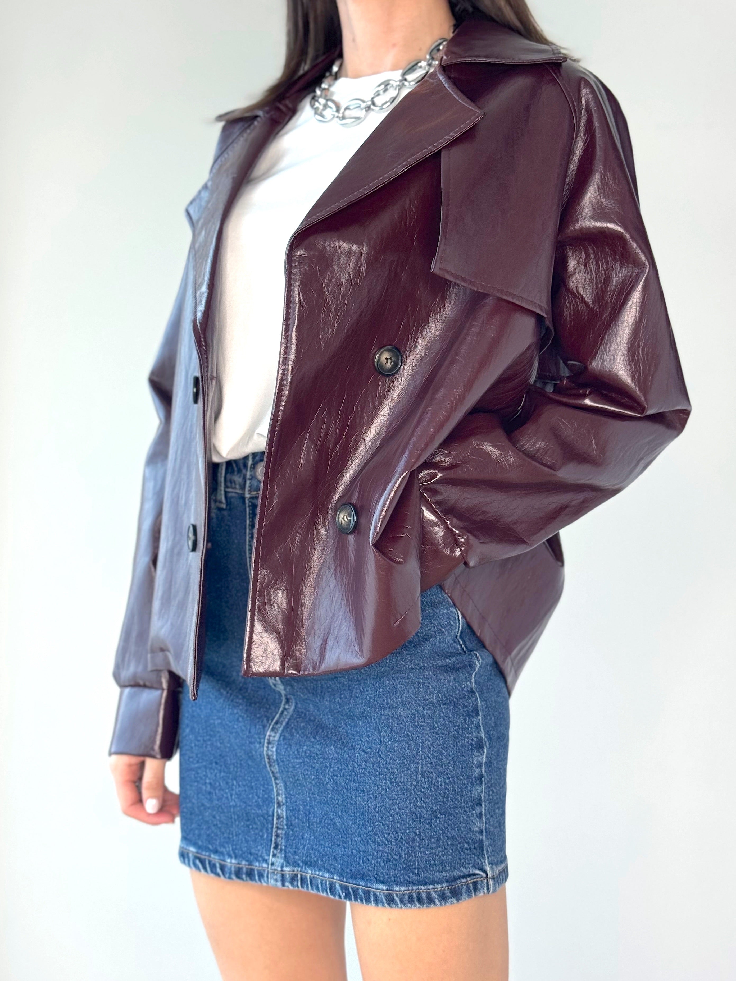 GIACCONE VINILE BORDEAUX