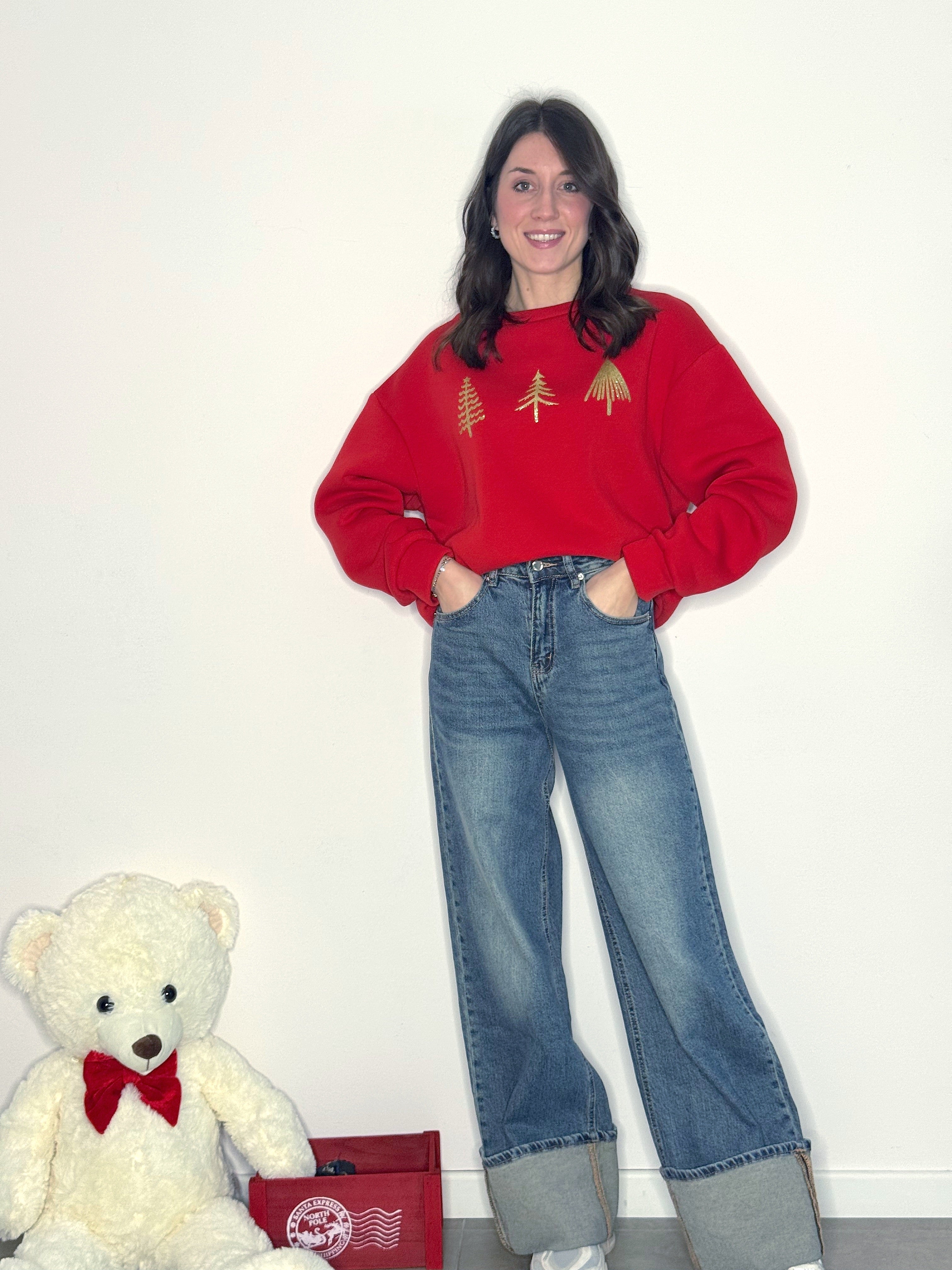 FELPA XMAS ALBERELLI ORO