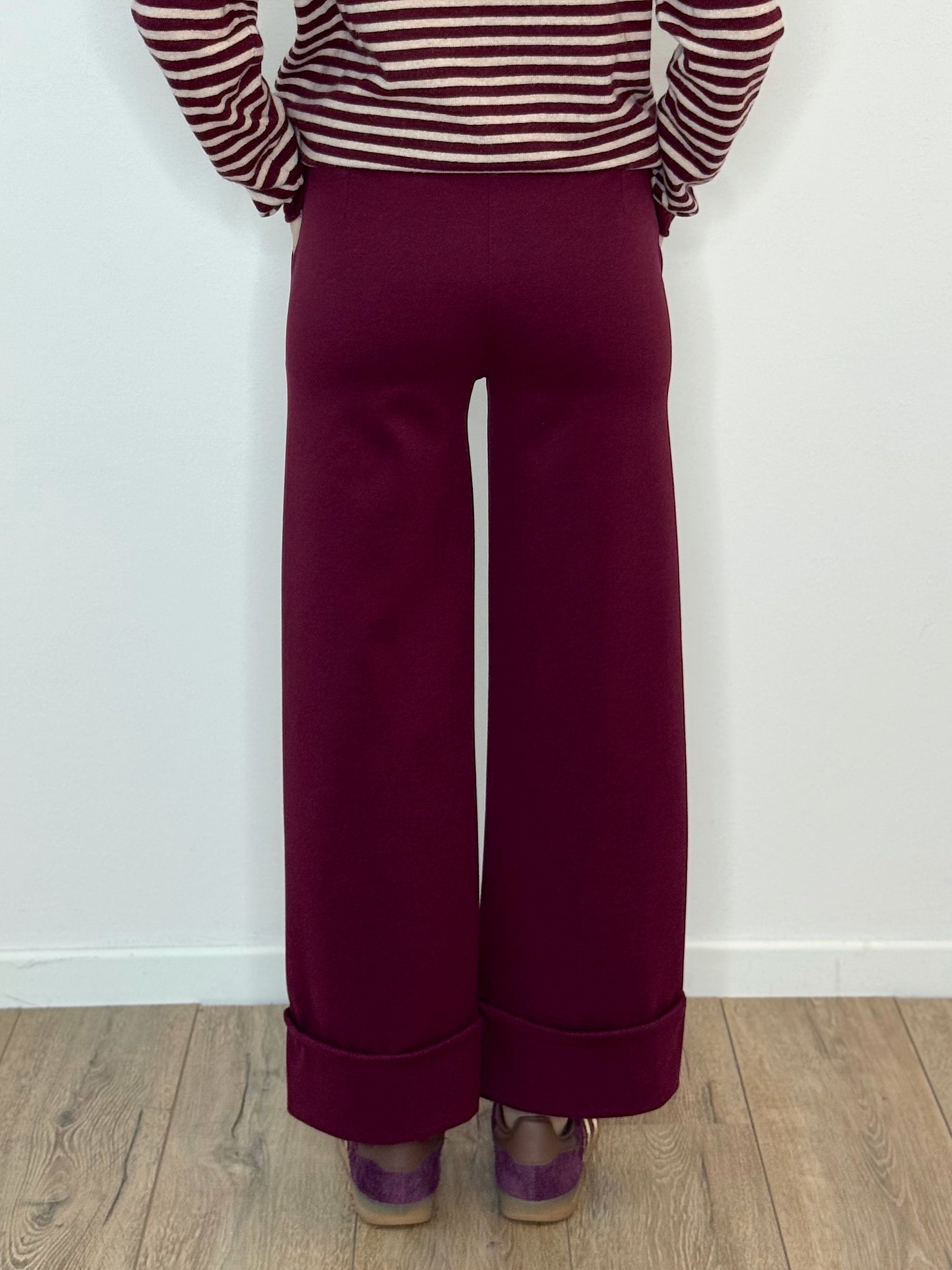 PANTALONE FLANELLA CON RISVOLTO