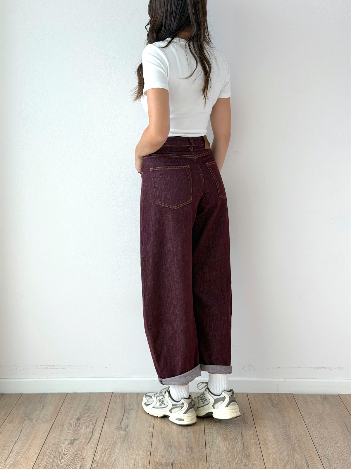 DENIM BALLOON BORDEAUX