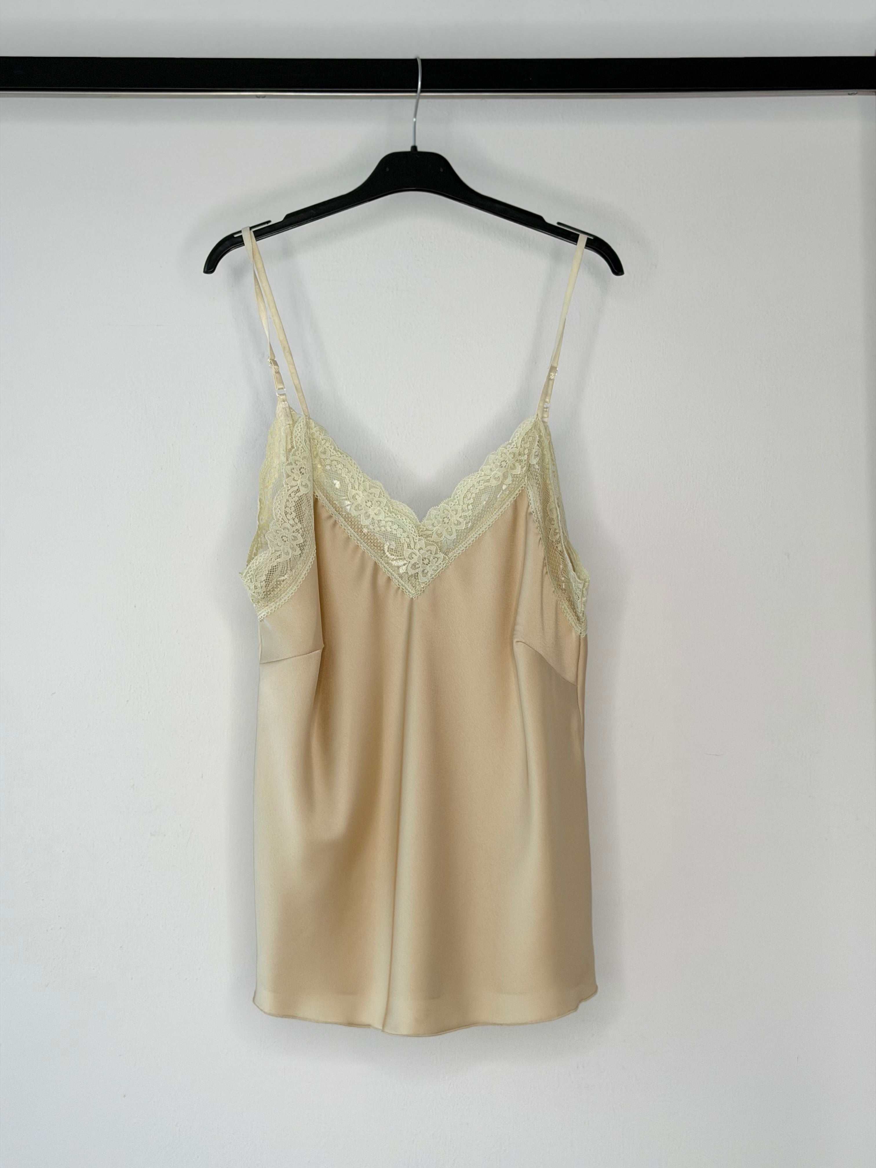 CANOTTIERA IN RASO & PIZZO