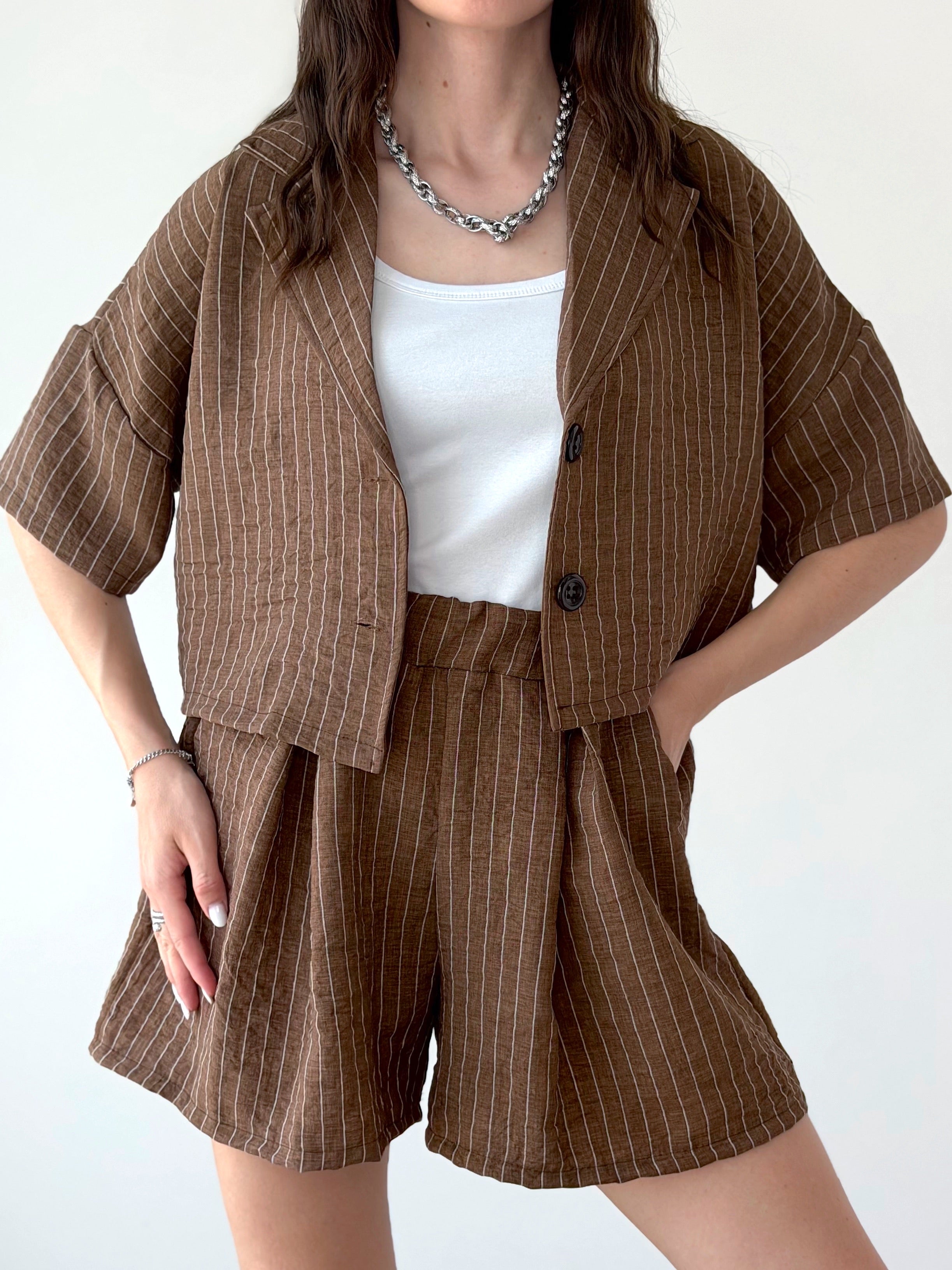 COORDINATO GESSATO SHORTS