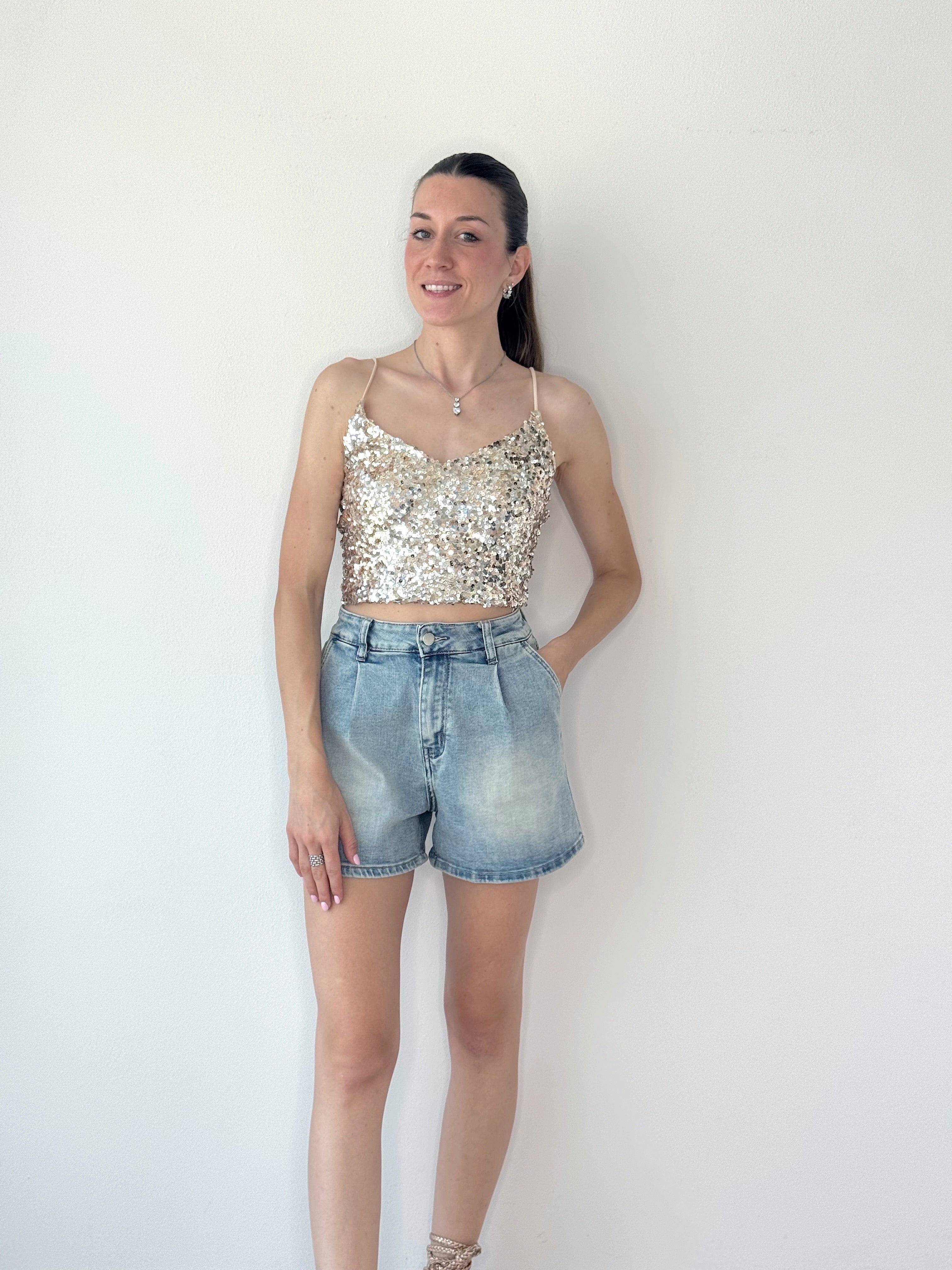 TOP PAILETTES ORO
