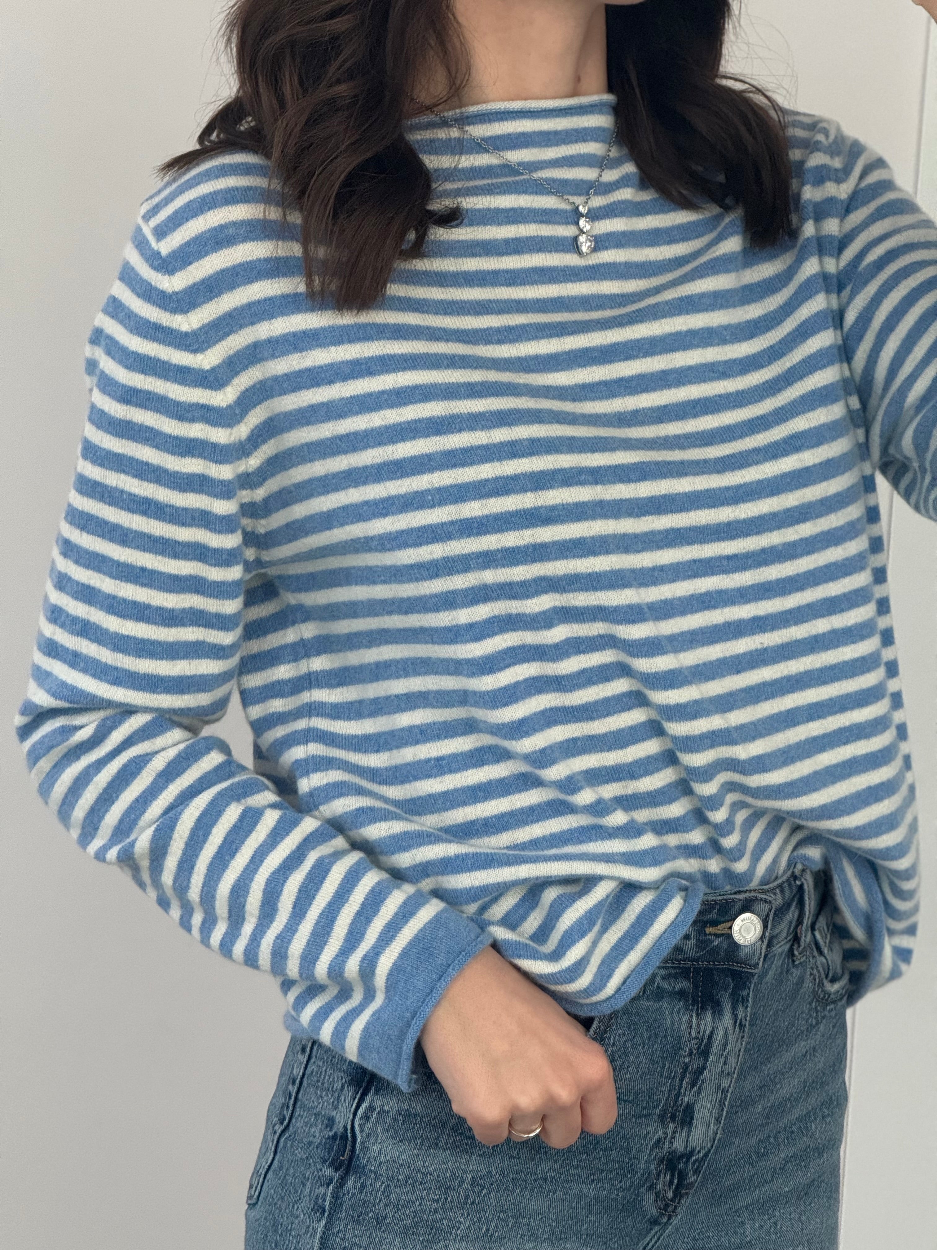 MAGLIONE RIGHE LANA & CASHMERE