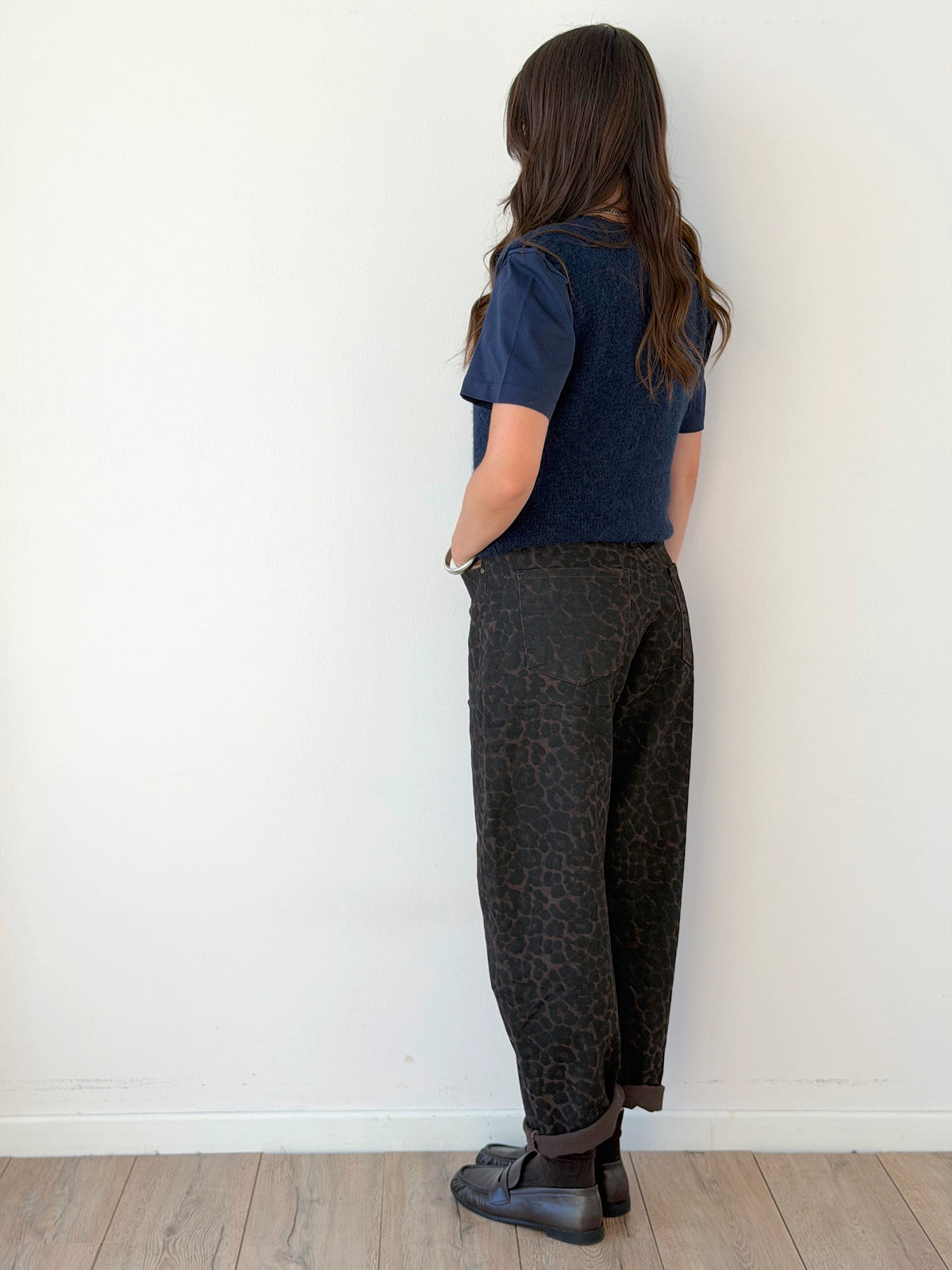 DENIM BALLOON LEOPARDATO
