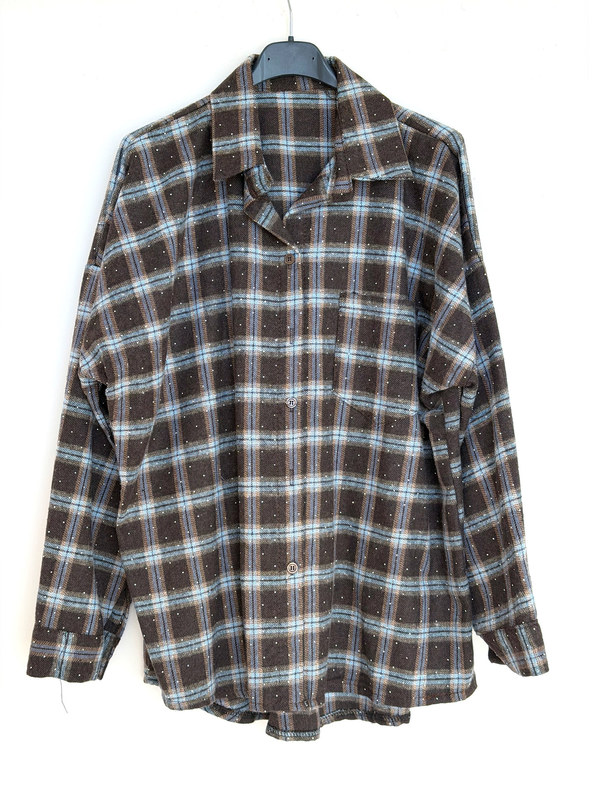CAMICIA WOOD CON STRASS
