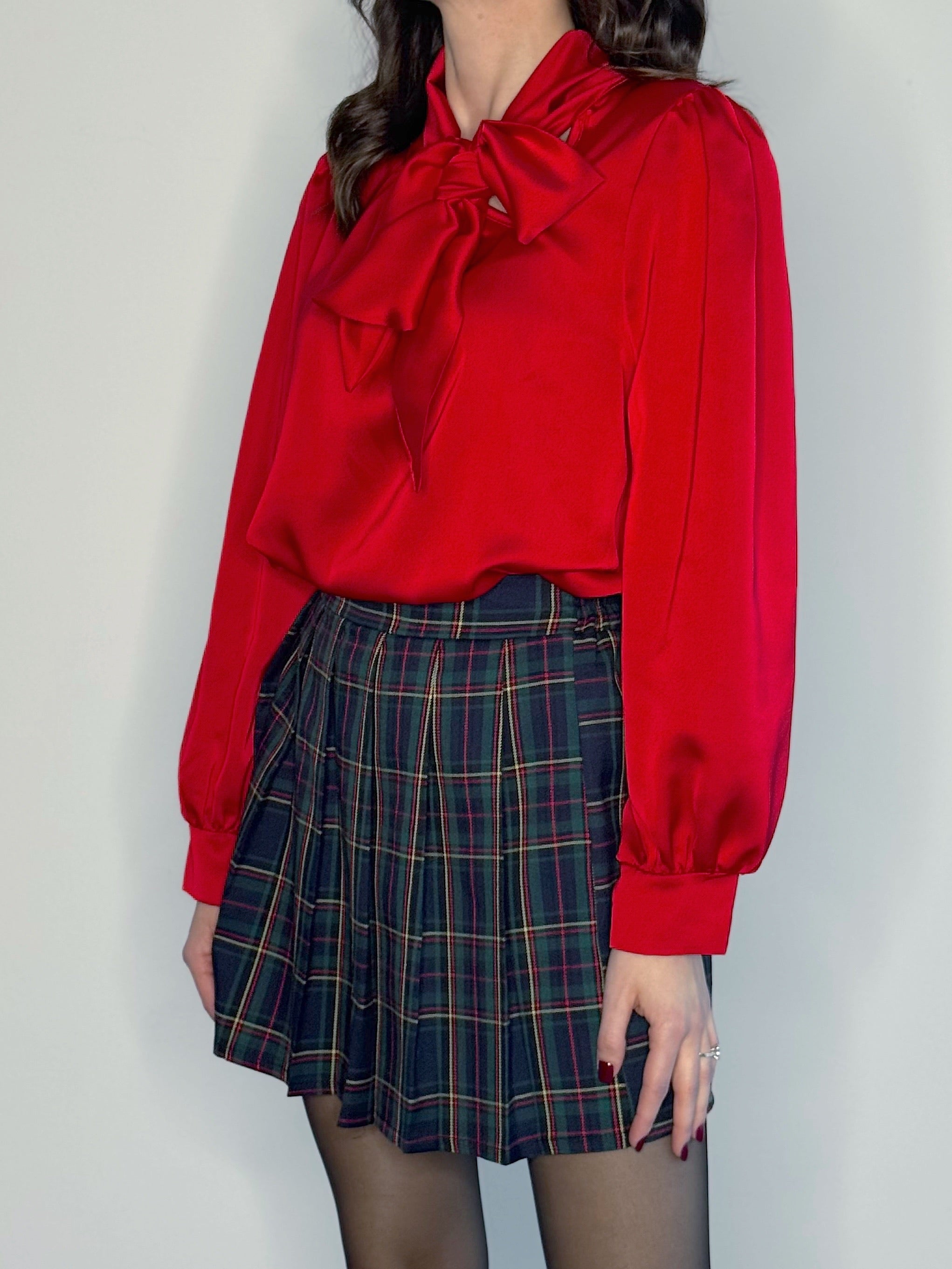 CAMICIA IN RASO CON FIOCCO