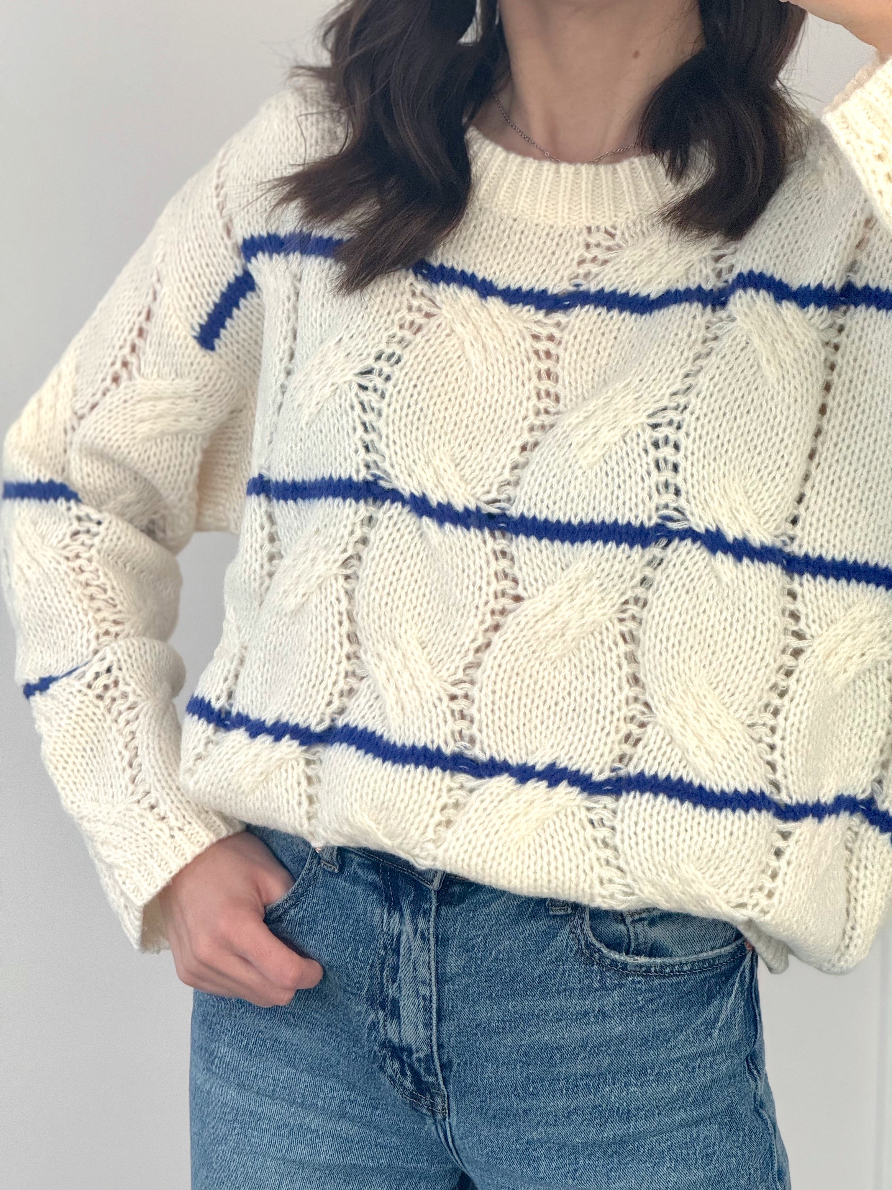 MAGLIONE OVER CON TRECCE