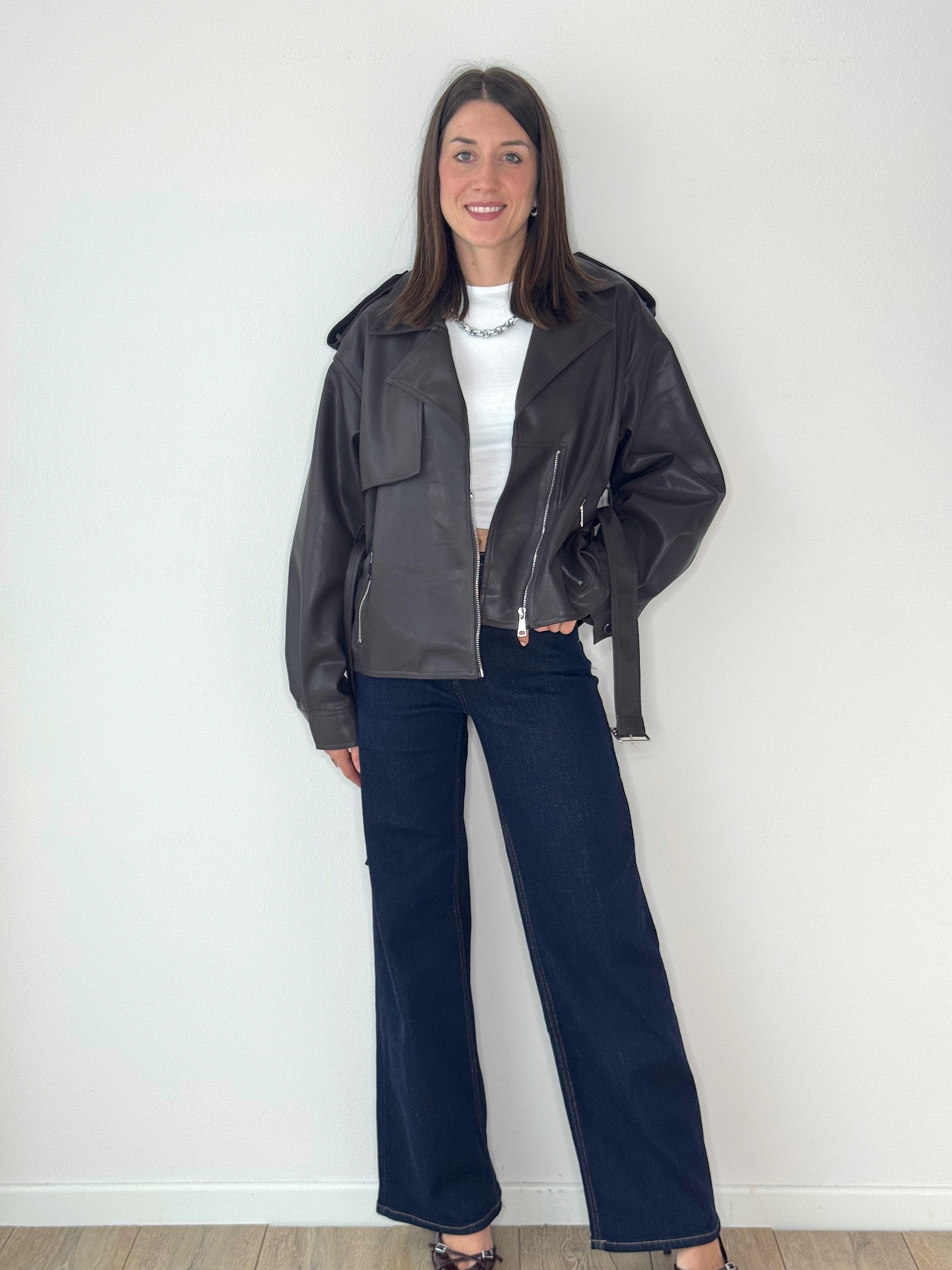 GIUBBOTTO ECOPELLE OVERSIZE