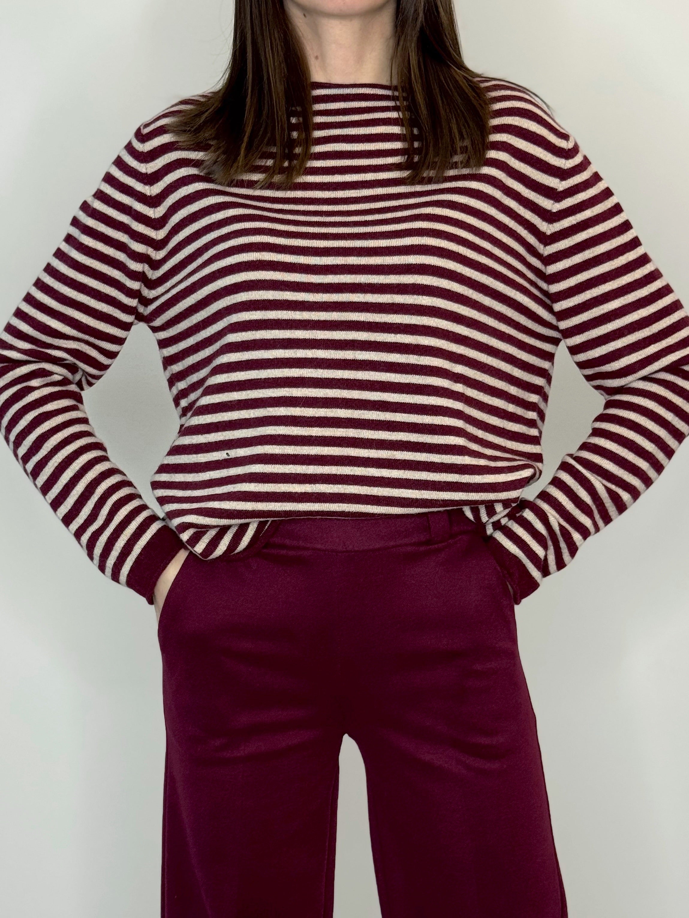 MAGLIONE RIGHE LANA & CASHMERE