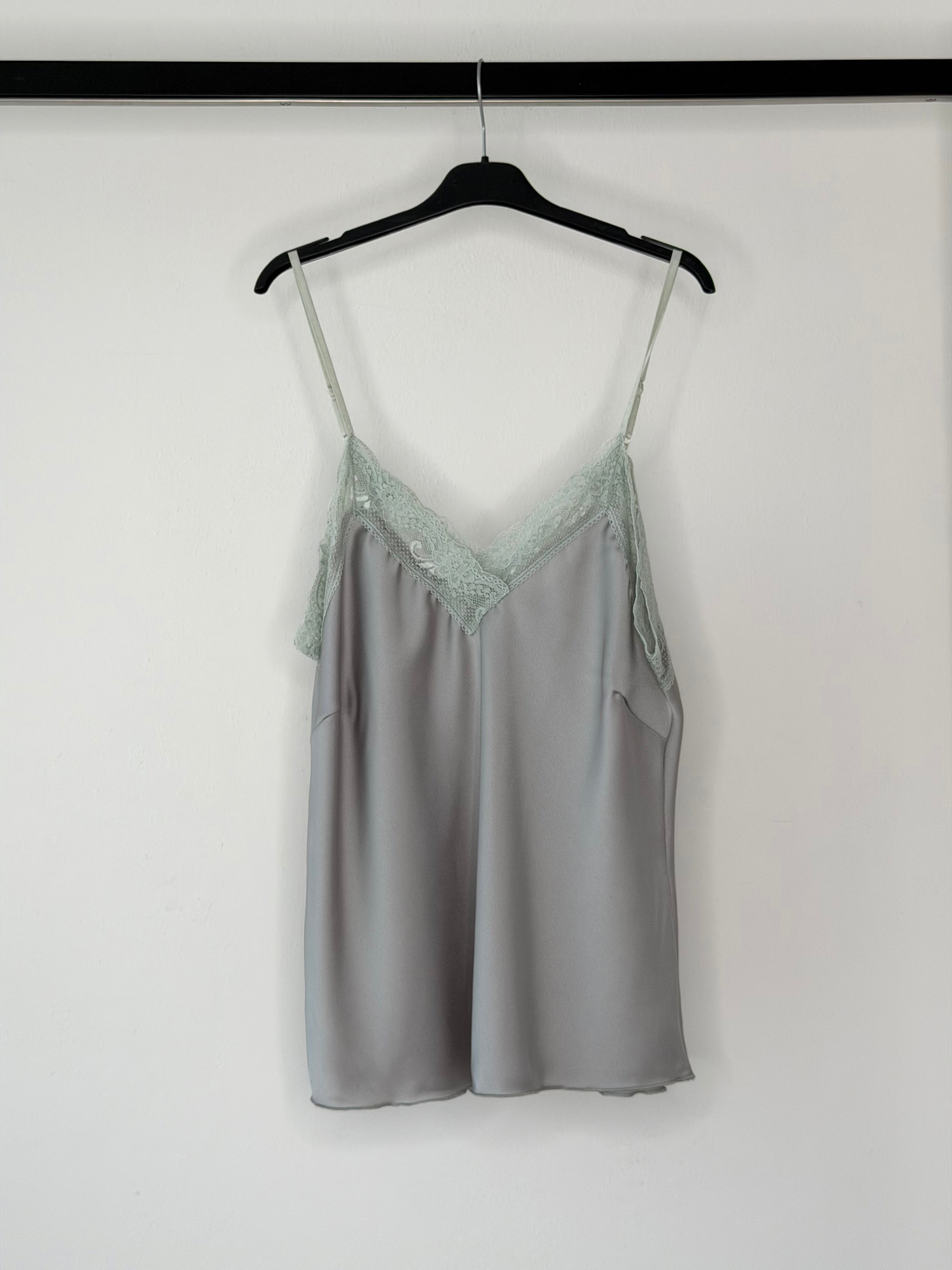 CANOTTIERA IN RASO & PIZZO
