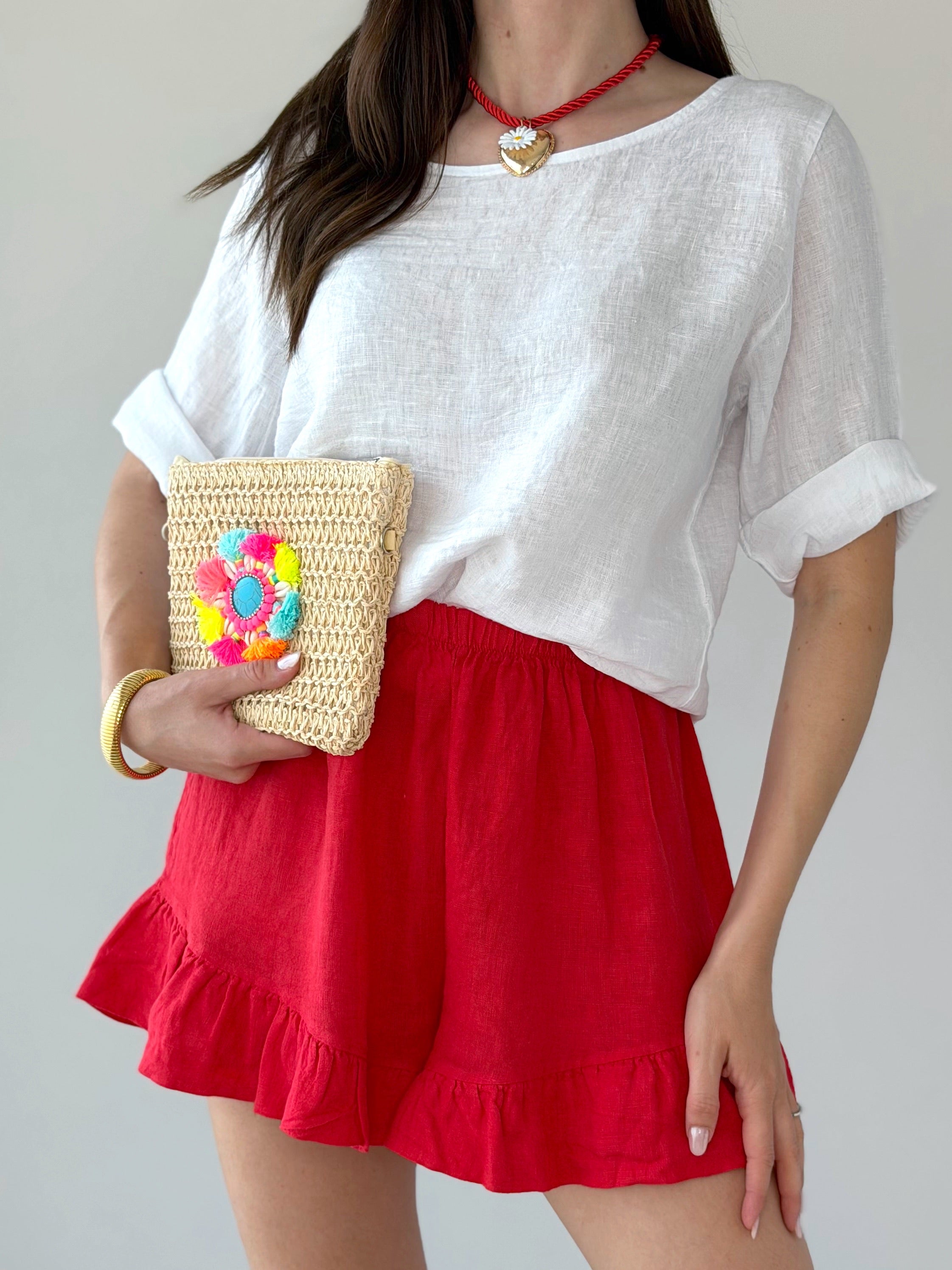 SHORTS VOLLANT 100% LINO