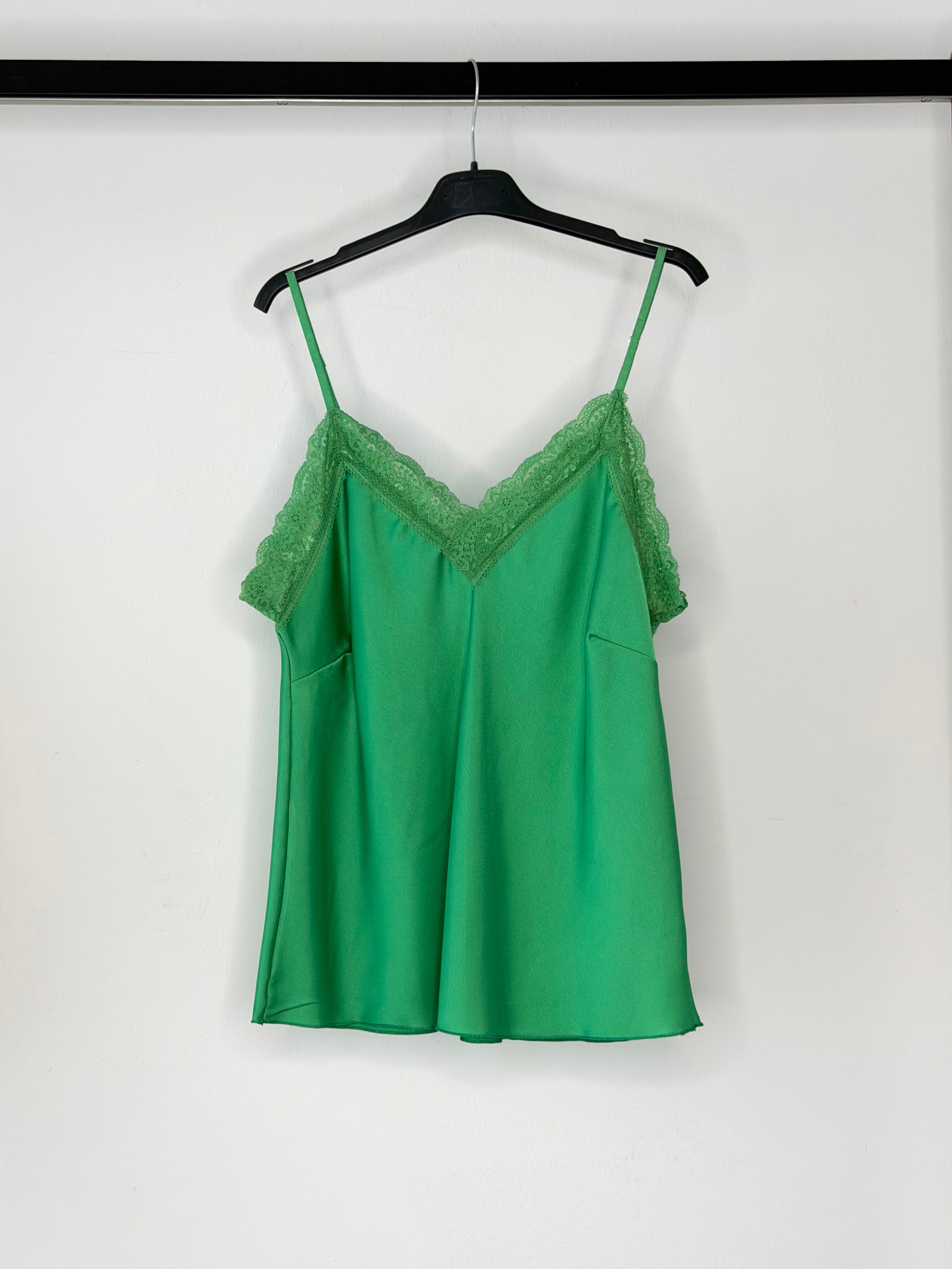 CANOTTIERA IN RASO & PIZZO