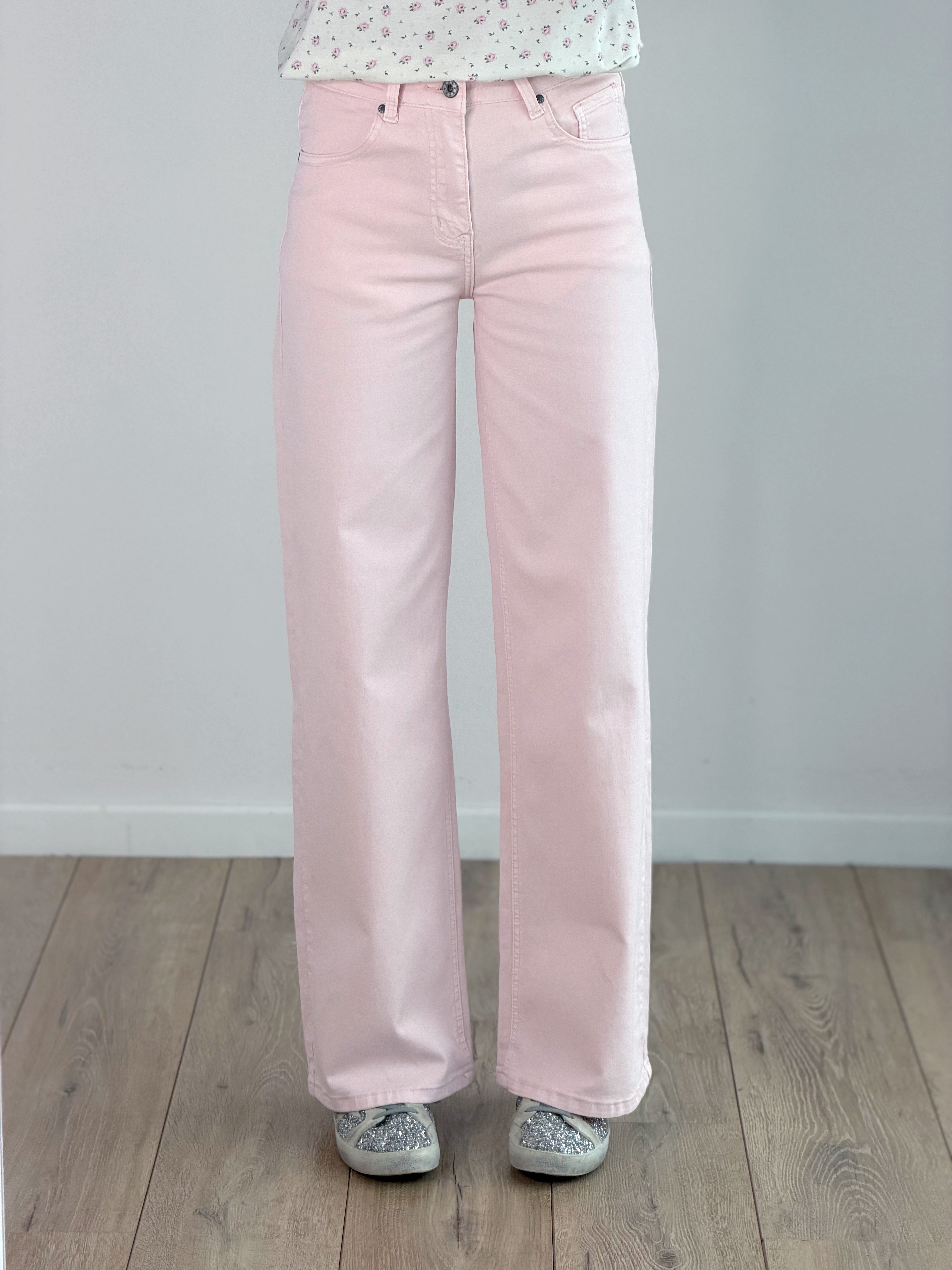 DENIM WIDE LEG PINK