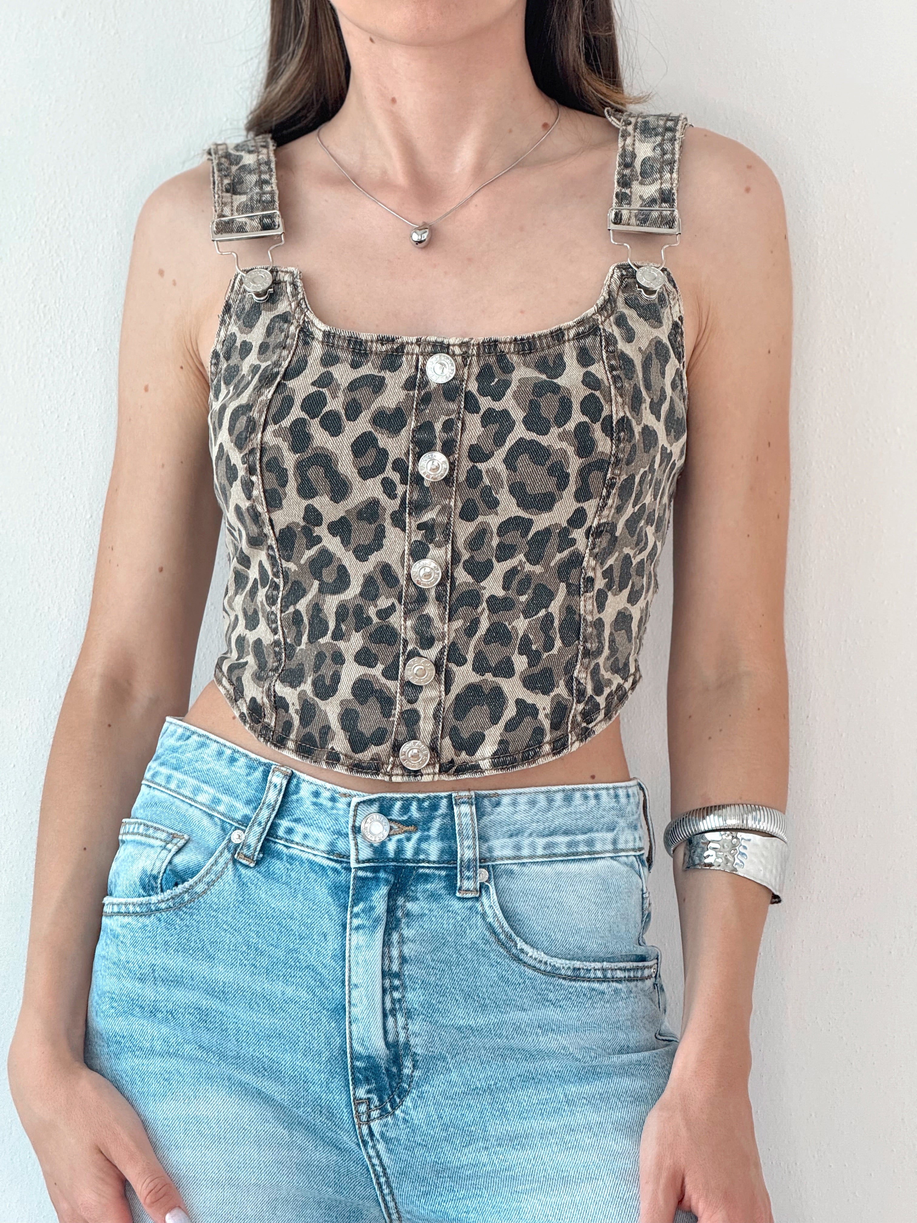 TOP ANIMALIER DENIM