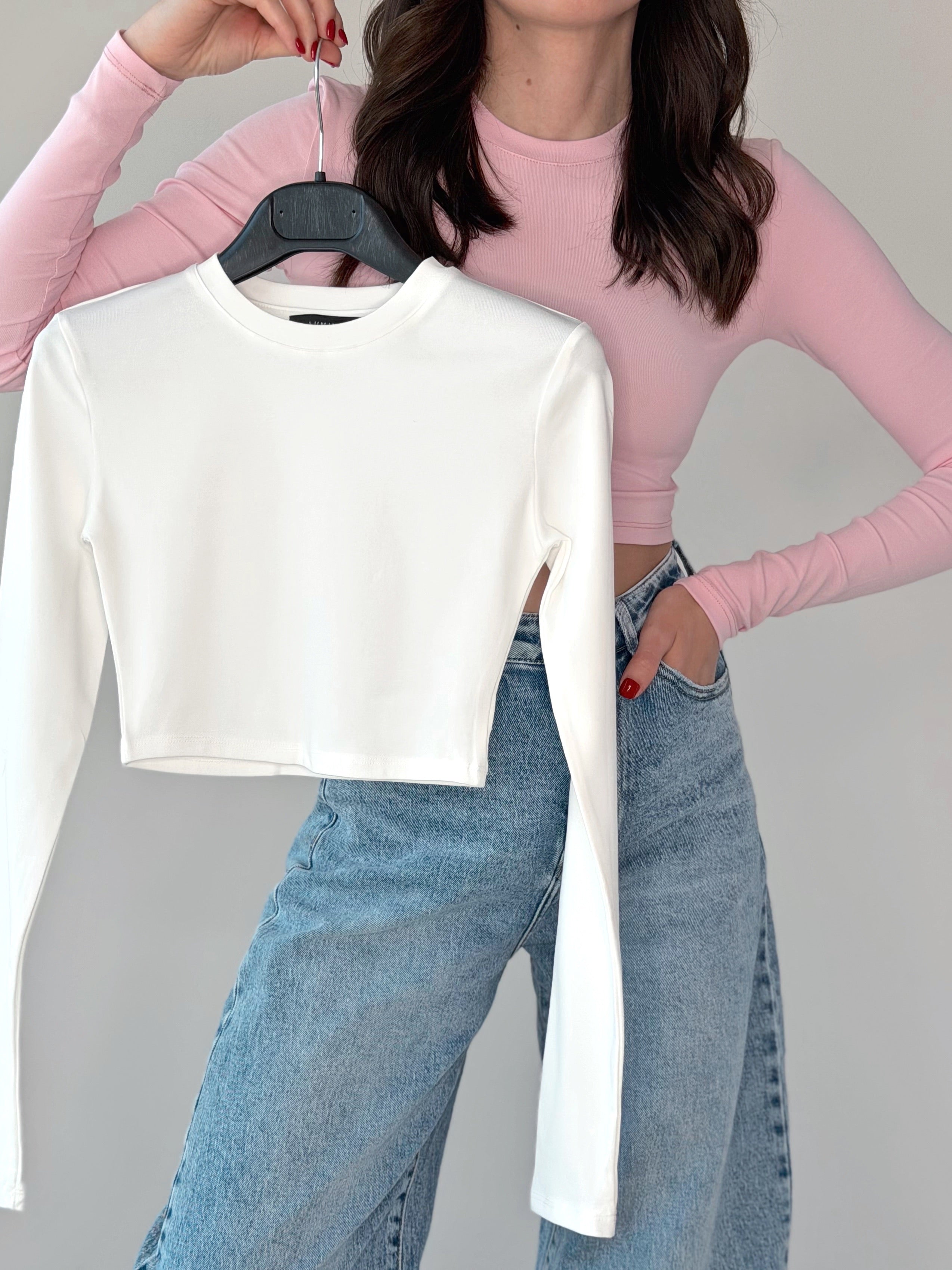 CROP TOP MANICA LUNGA ( BY LUMINA )