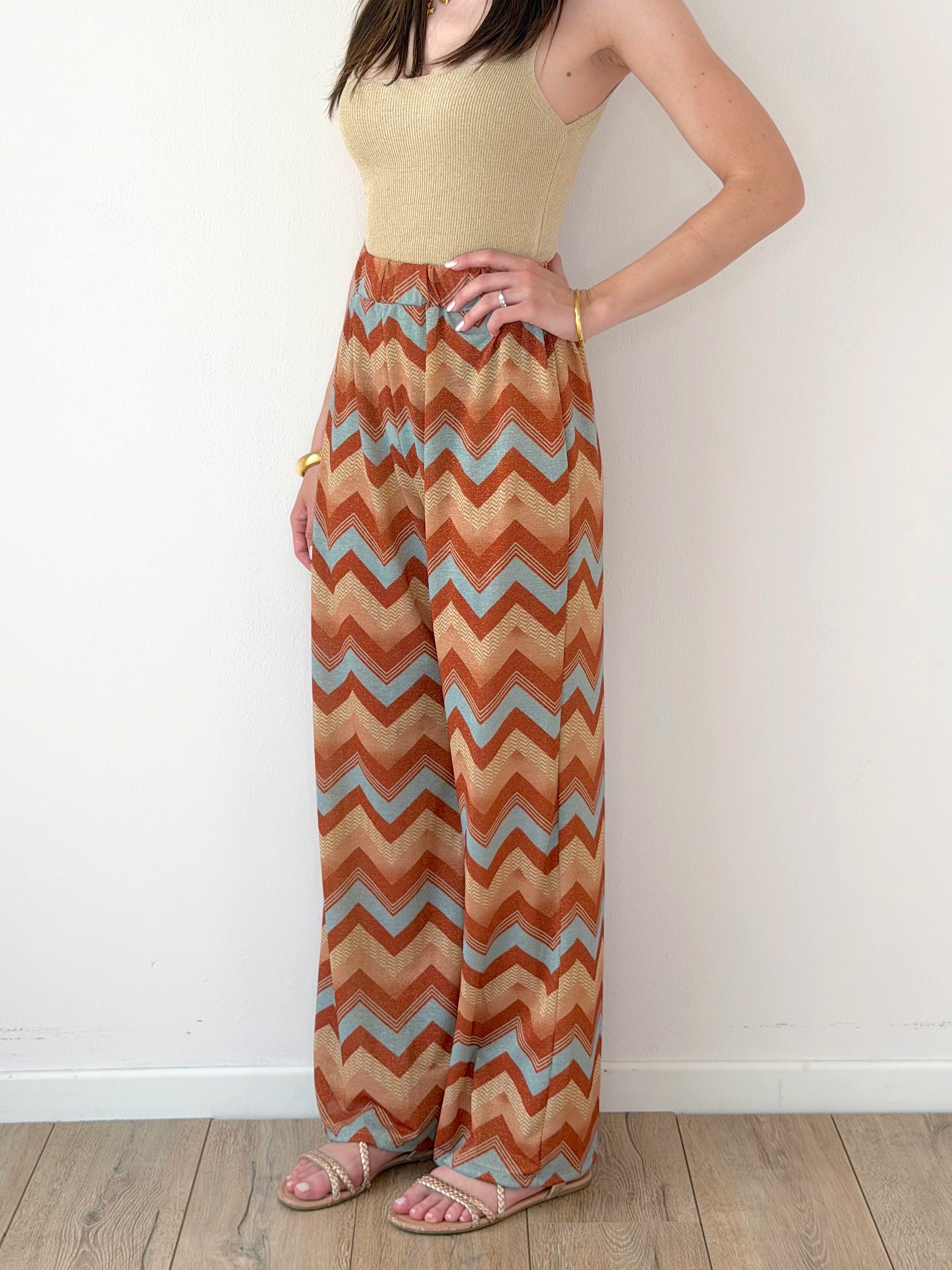 PANTALONE ZIG ZAG LUREX