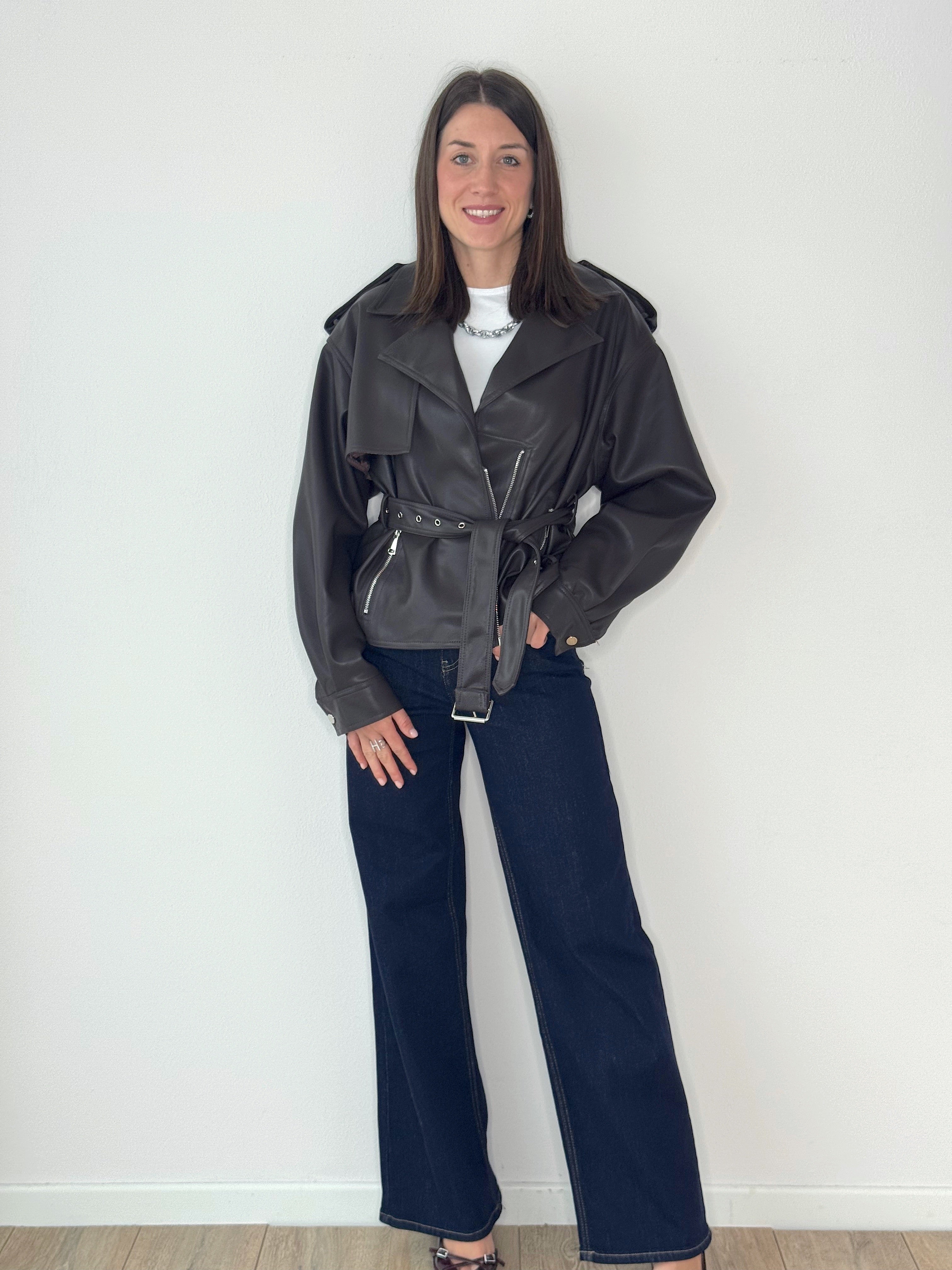 GIUBBOTTO ECOPELLE OVERSIZE