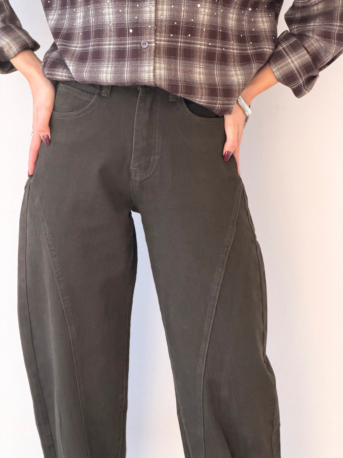DENIM BALLOON VERDE MILITARE