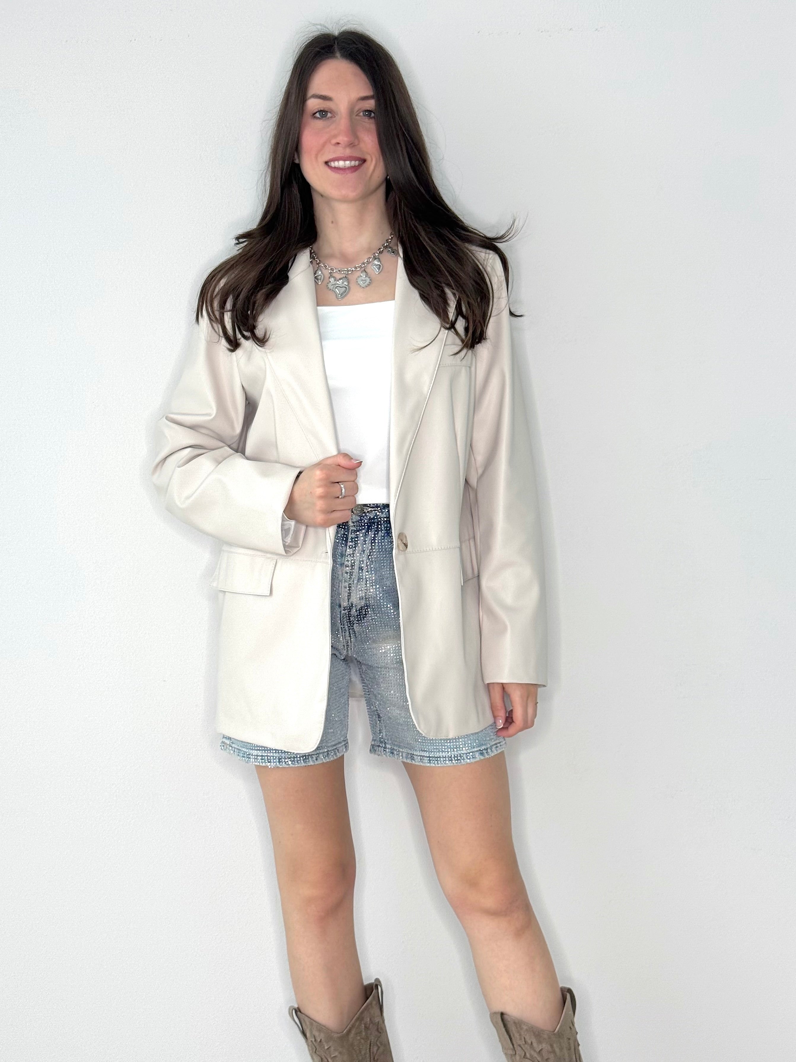 GIACCA ECOPELLE BEIGE