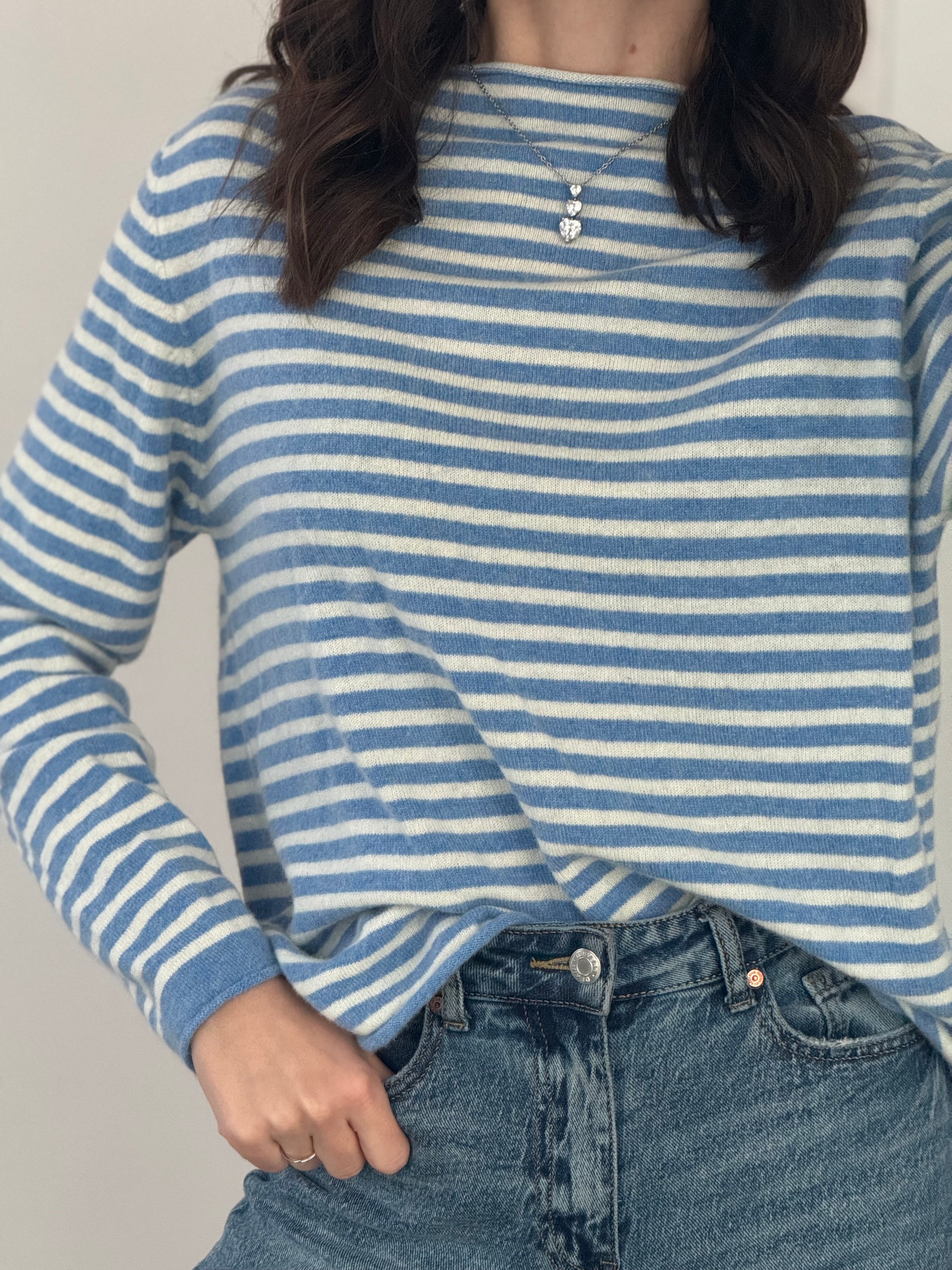 MAGLIONE RIGHE LANA & CASHMERE